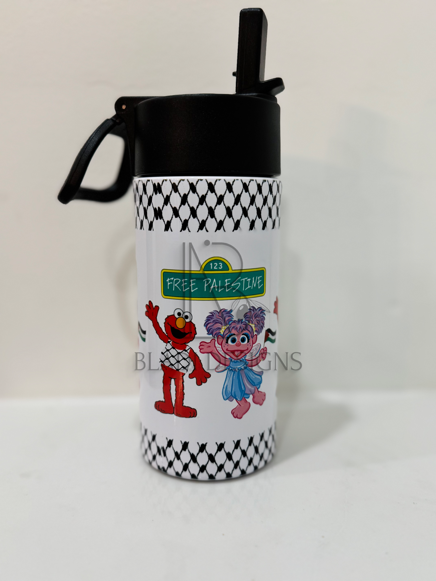 Elmo and Abby Free Palestine Kids Tumbler