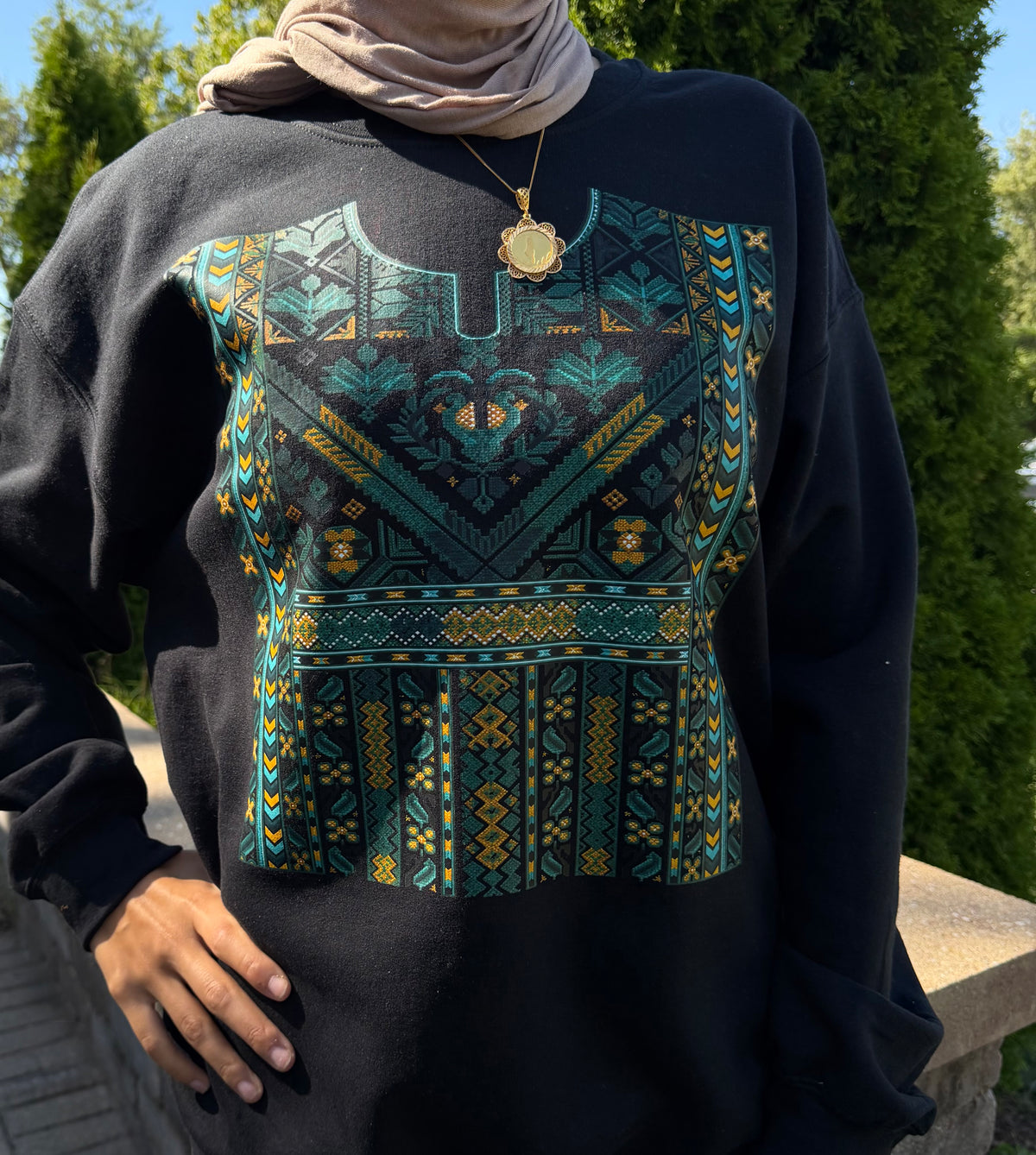 Sitti's Teal Qabba Hoodie