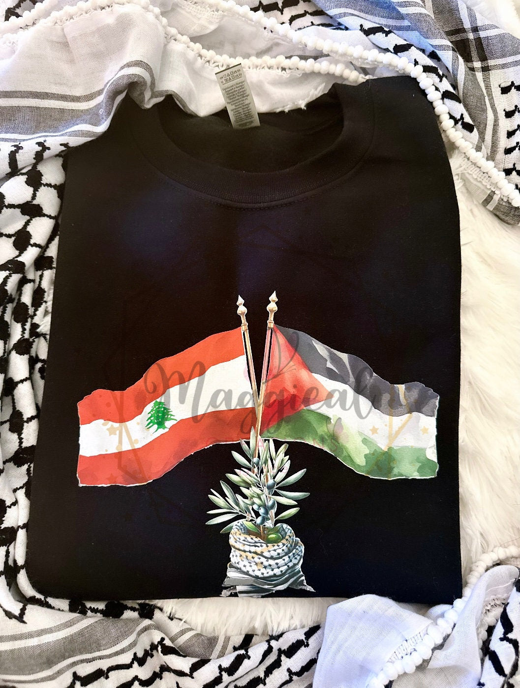 Lebanon in Solidarity with Palestine Crewneck Sweatshirt