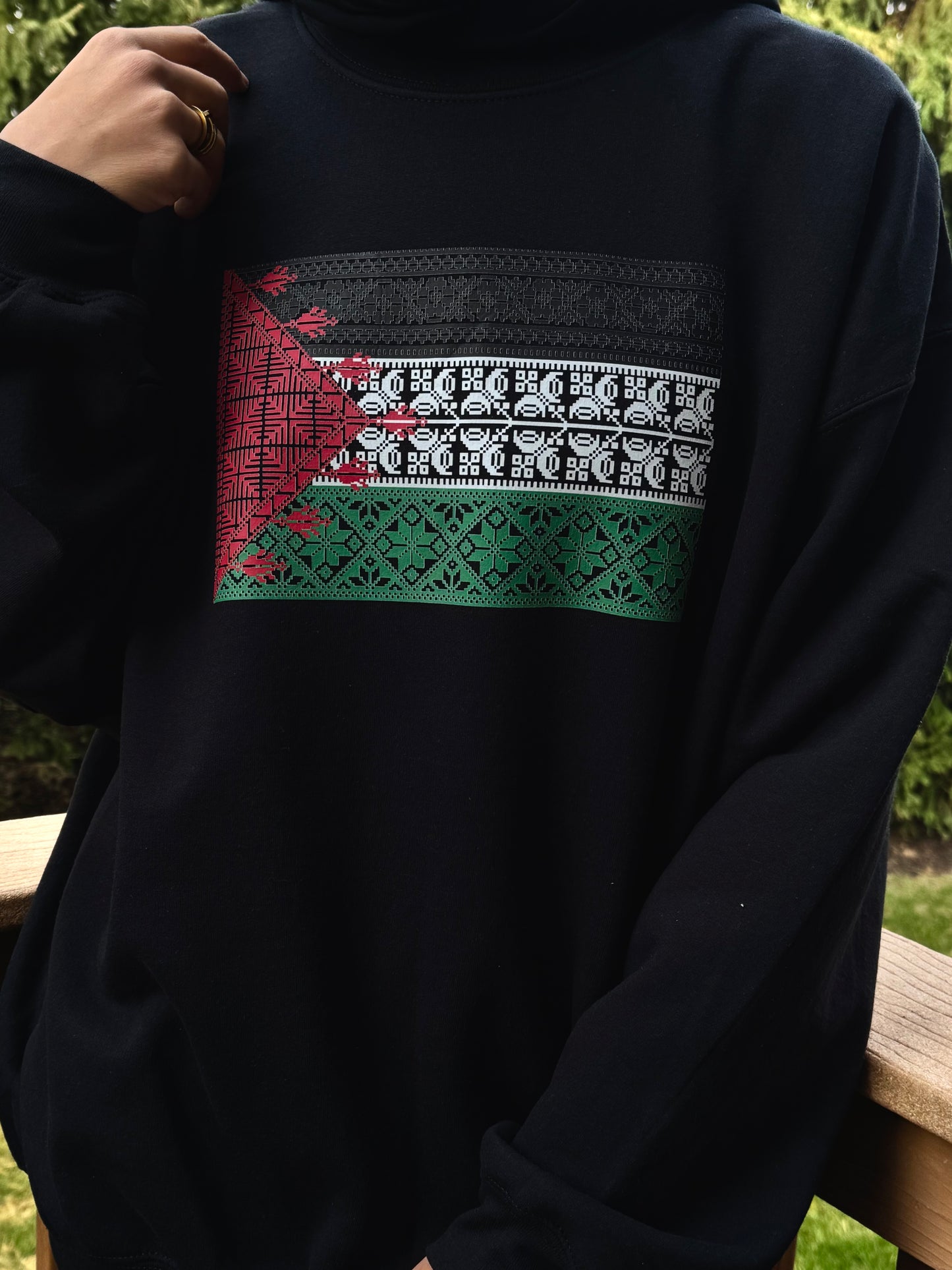Tatreez Palestine Flag Hoodie