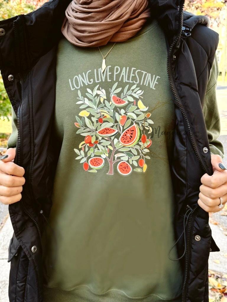 Long live Palestine Fruit Tree Crewneck Sweatshirt