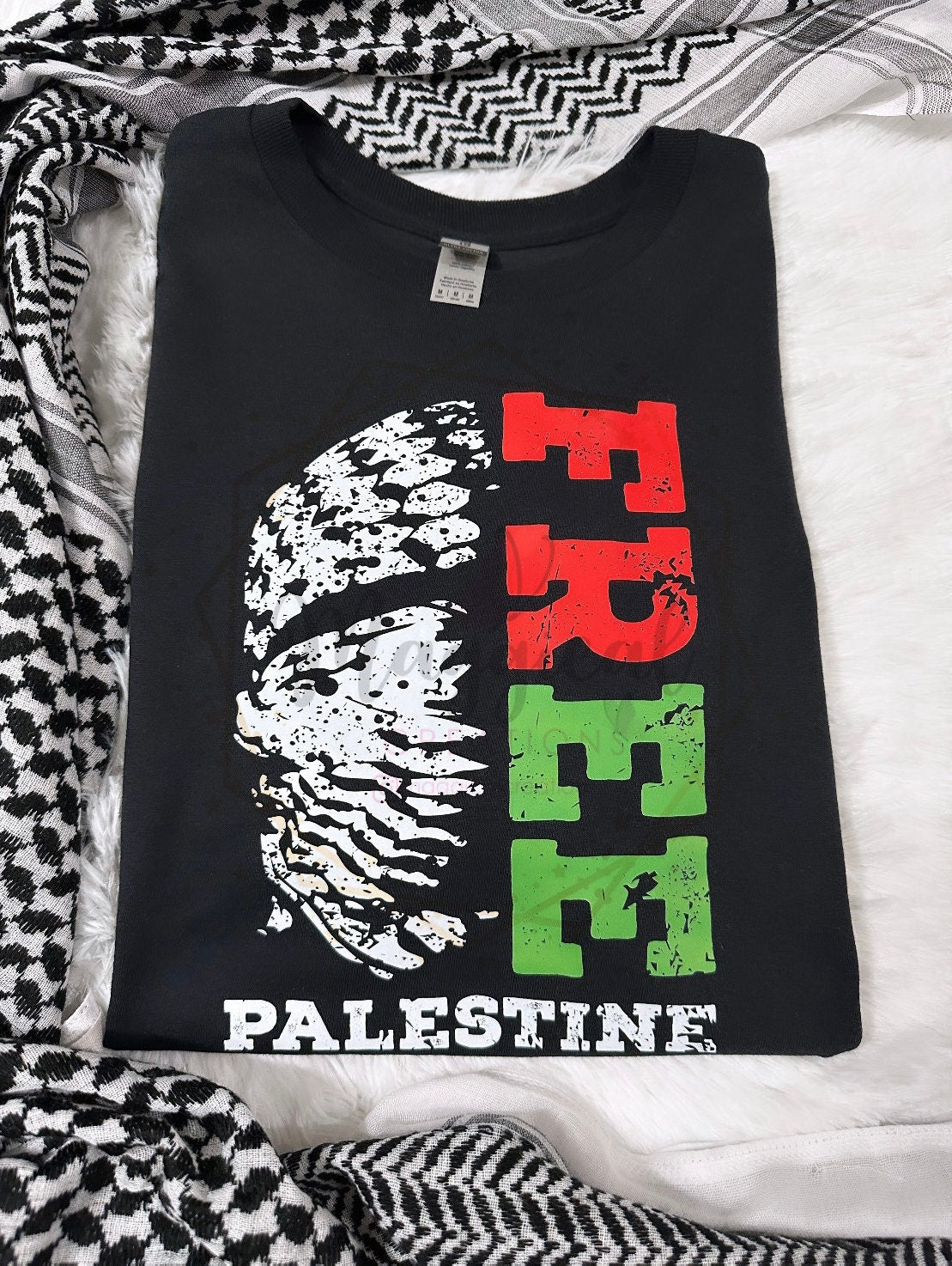 Free Palestine Resistance Fighter Hoodie