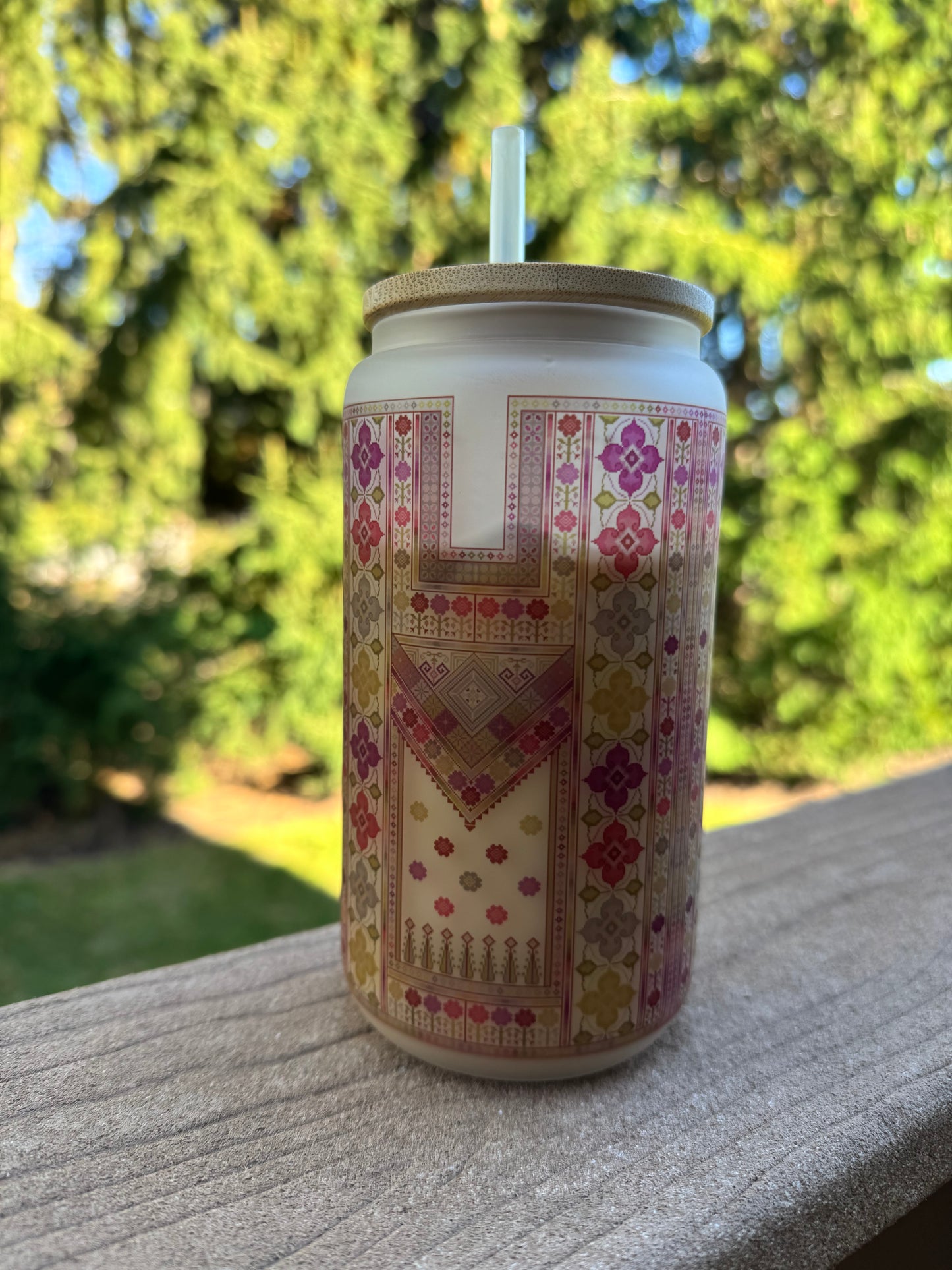 Sitti's Bloom of Palestine Qabba Iced Coffee Cup