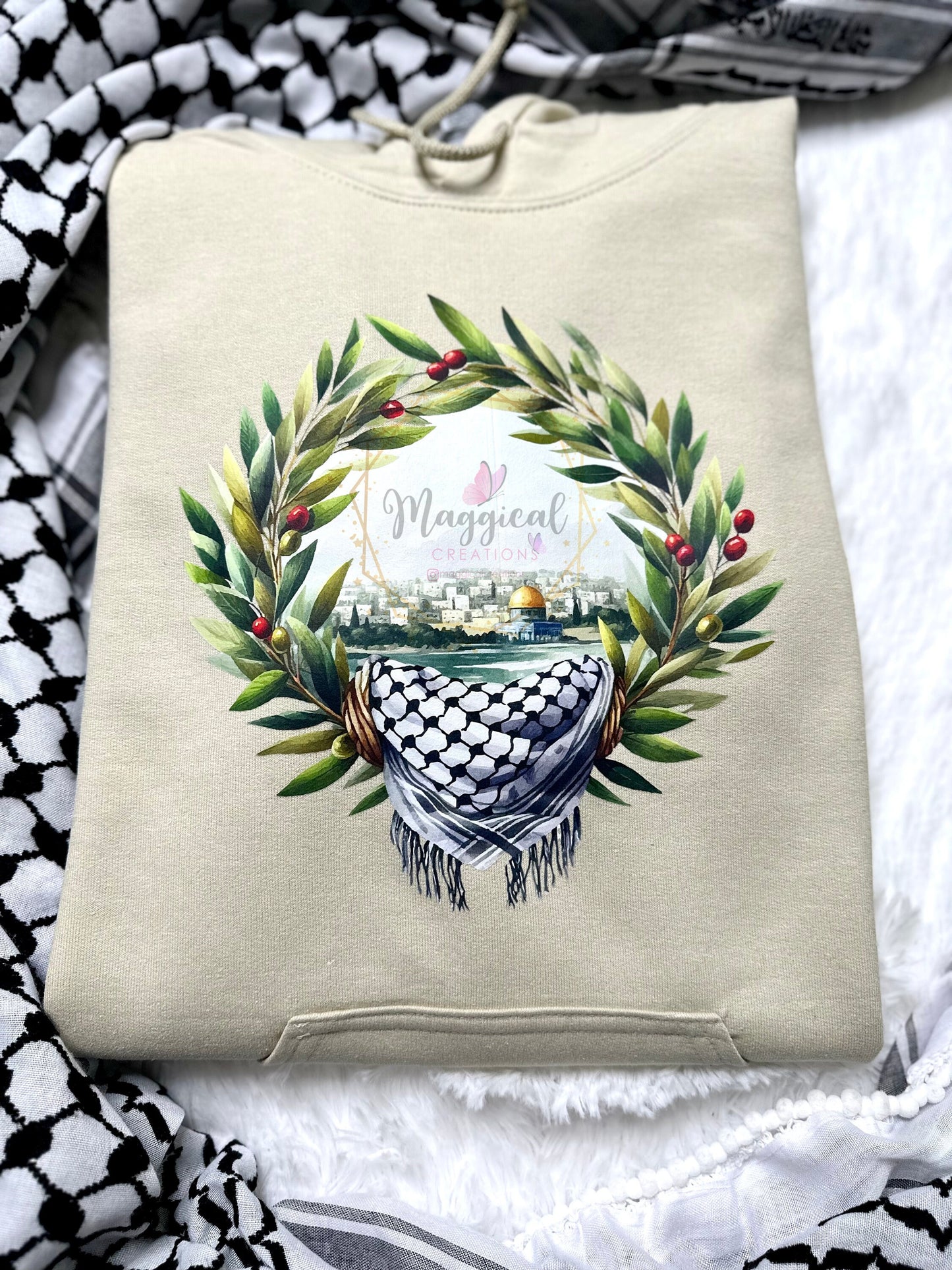 Al-Quds Olive Wreath Hoodie