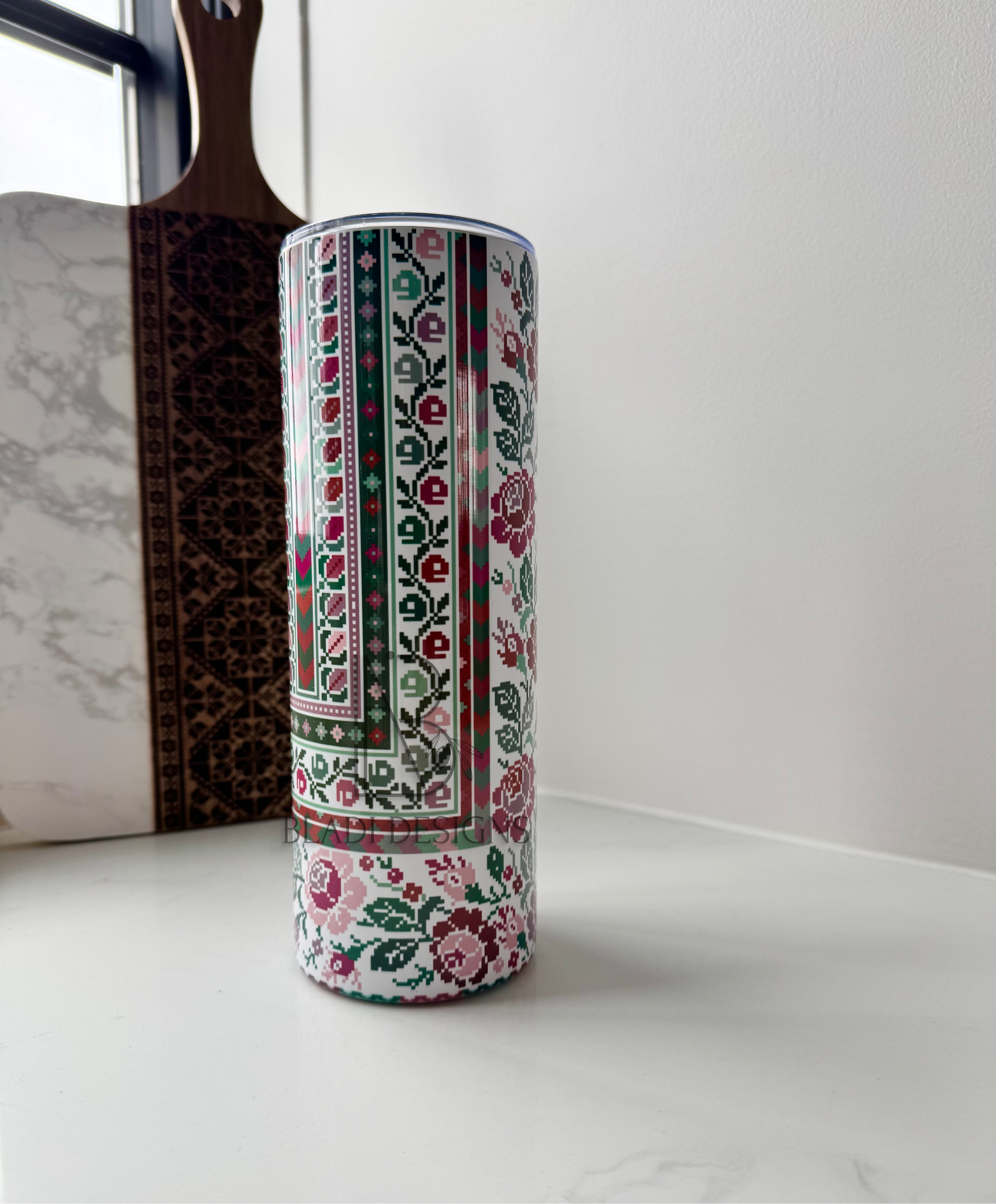 Sitti's Purple/Green Tatreez Thob Tumbler