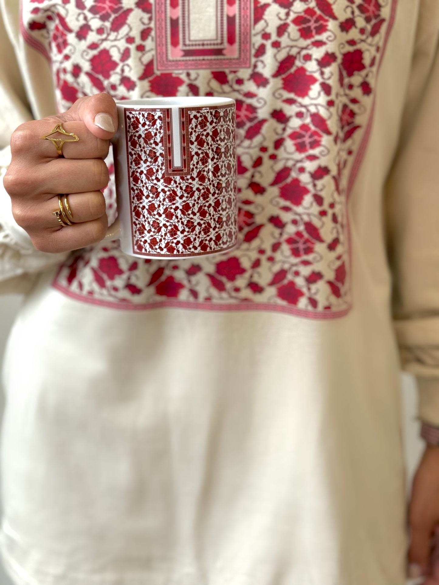 Sitti's Red Poppy Qabba Mug