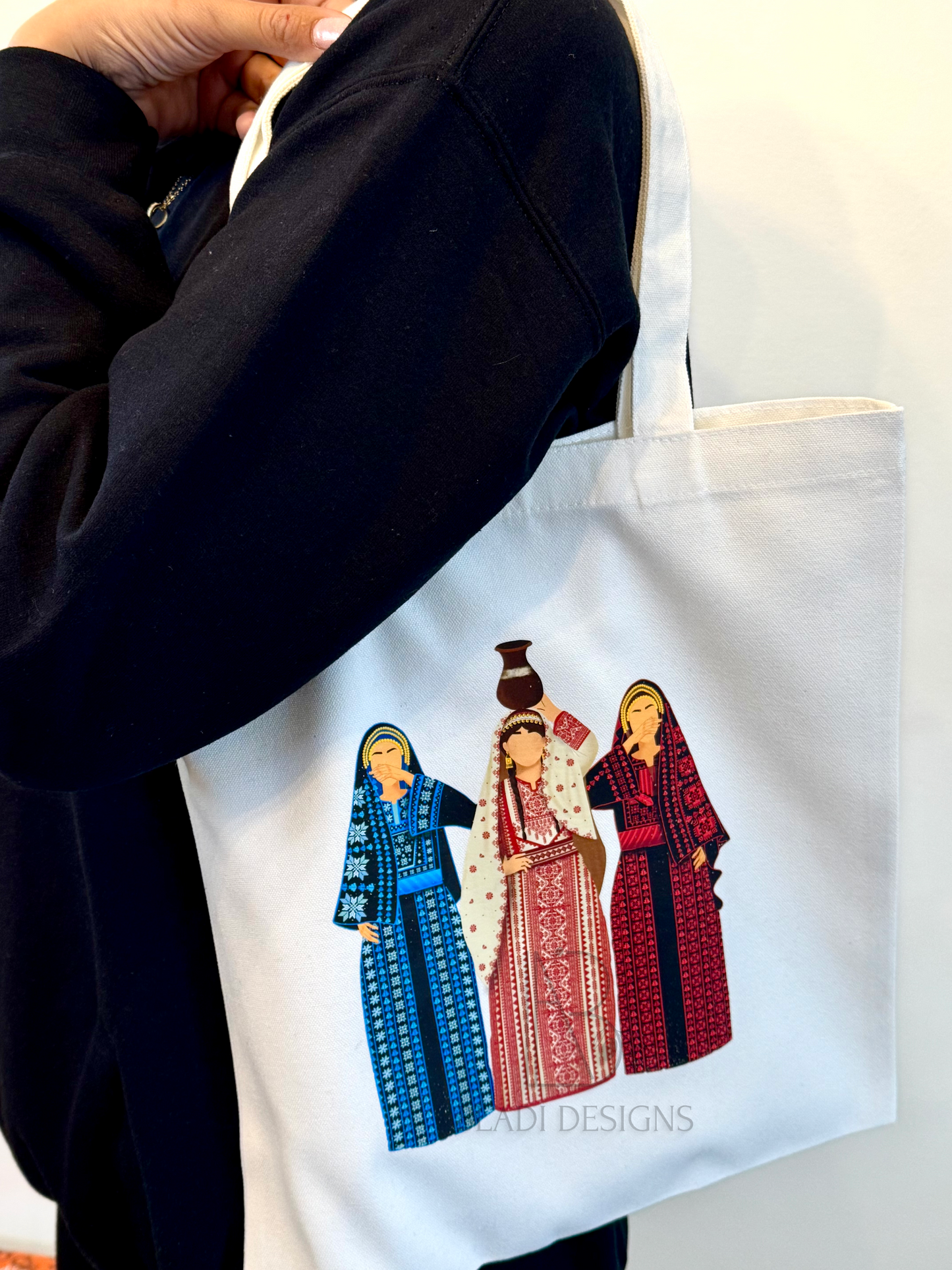 Zaghrouta Tote Bag ( Support Gazan Artist Ala Alwadiya)