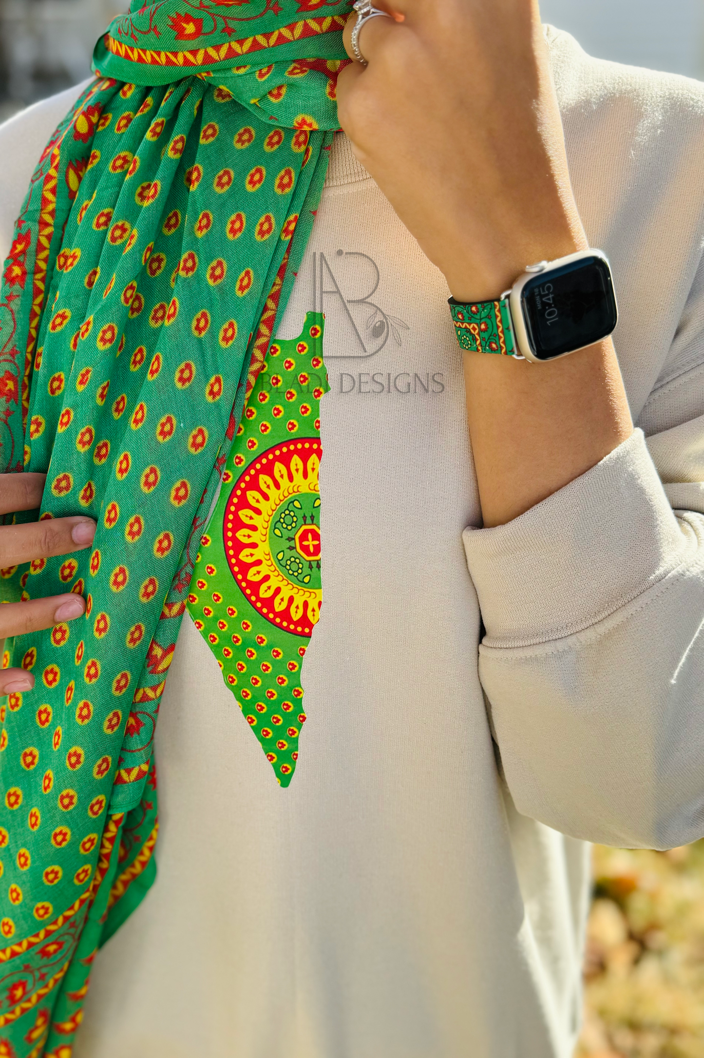 Traditional Green Asba Hoodie