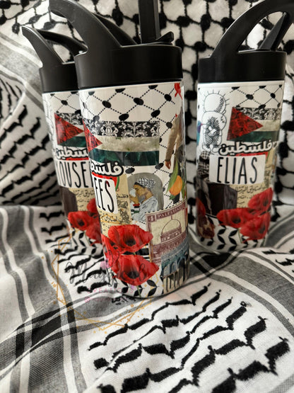 Palestine ScrapBook  16oz water bottle