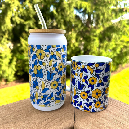 Khalili Hebron tile pattern Iced Libby cups