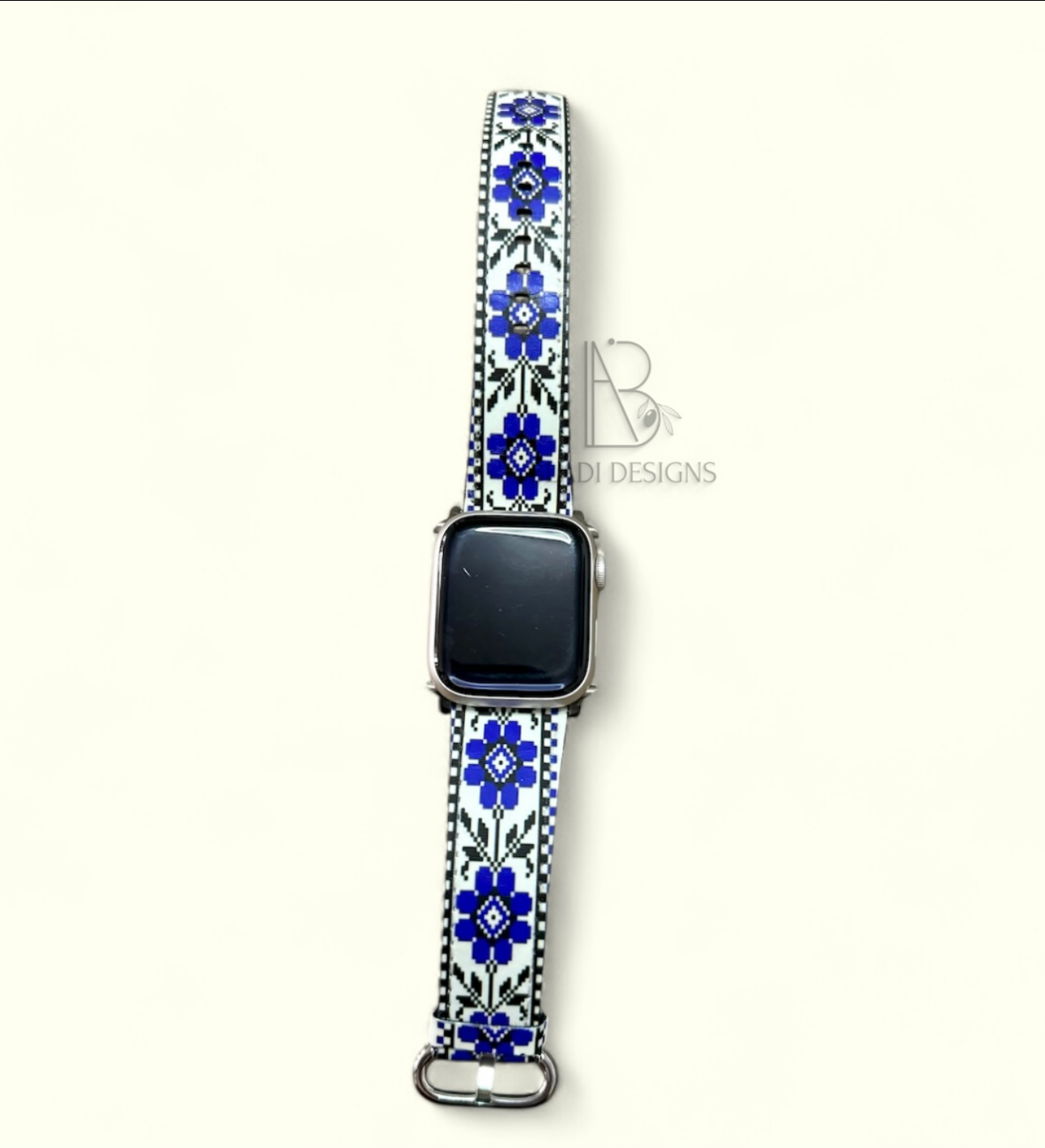 Blue Tatreez Palestine Watch Band