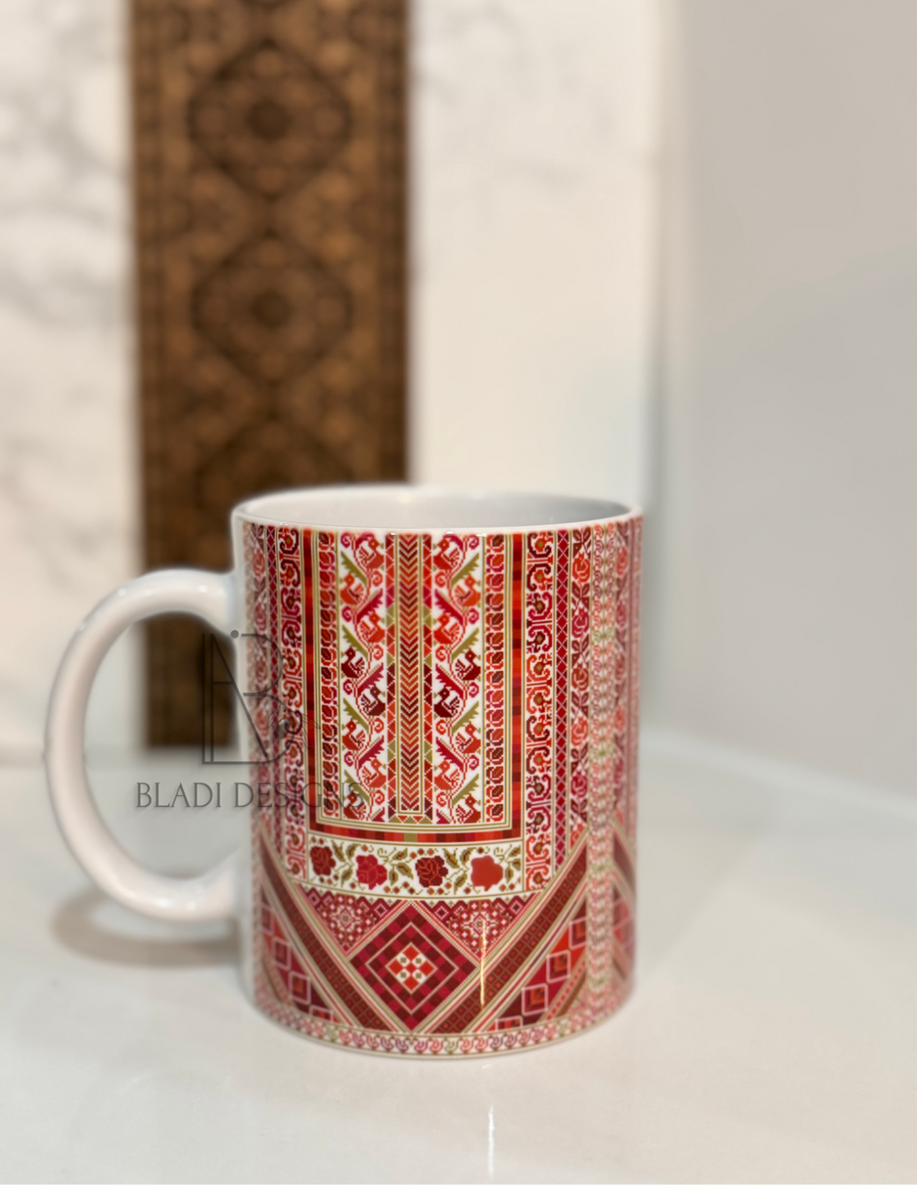 Sitti’s Red Tatreez Thob Mug