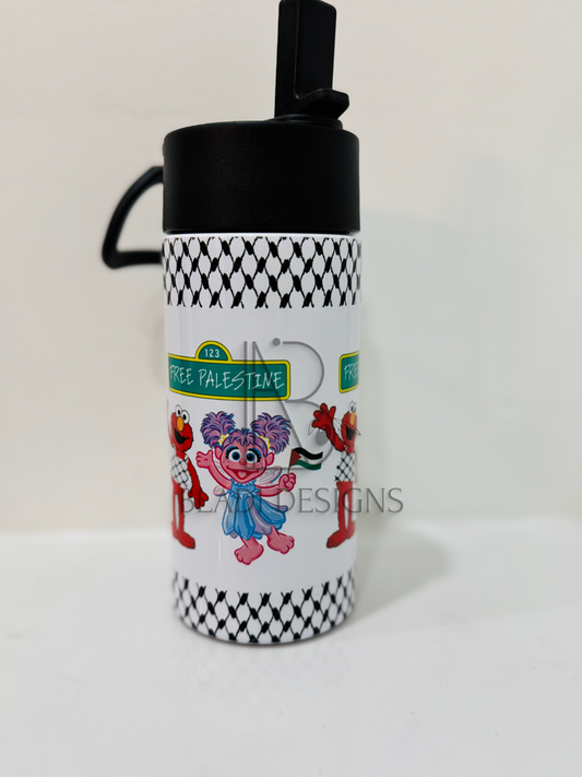 Elmo and Abby Free Palestine Kids Tumbler