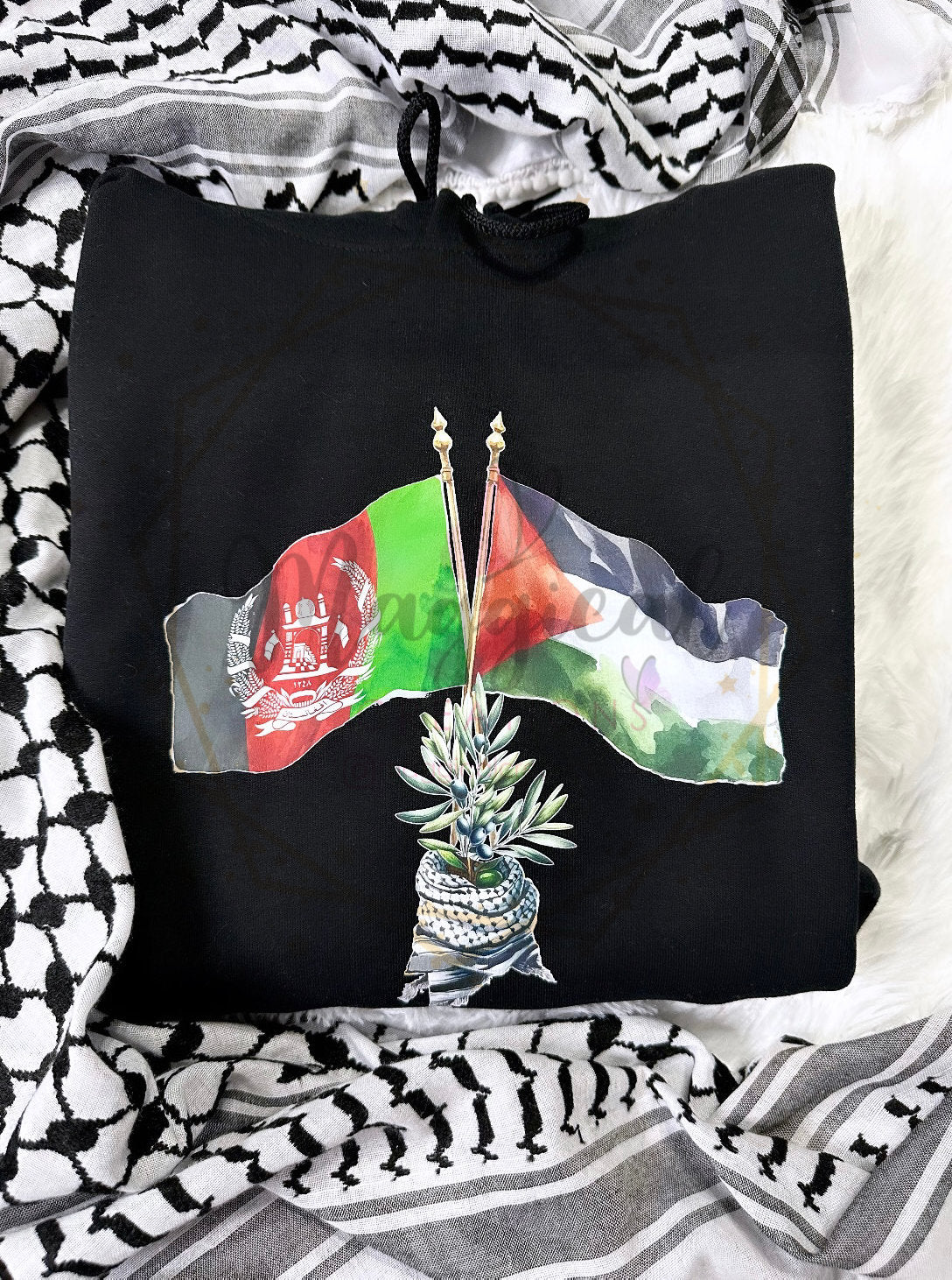 Afghanistan solidarity with Palestine Crewneck Sweatshirt