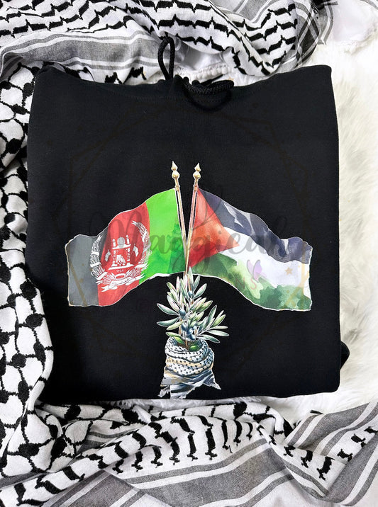 Afghanistan solidarity with Palestine Crewneck Sweatshirt