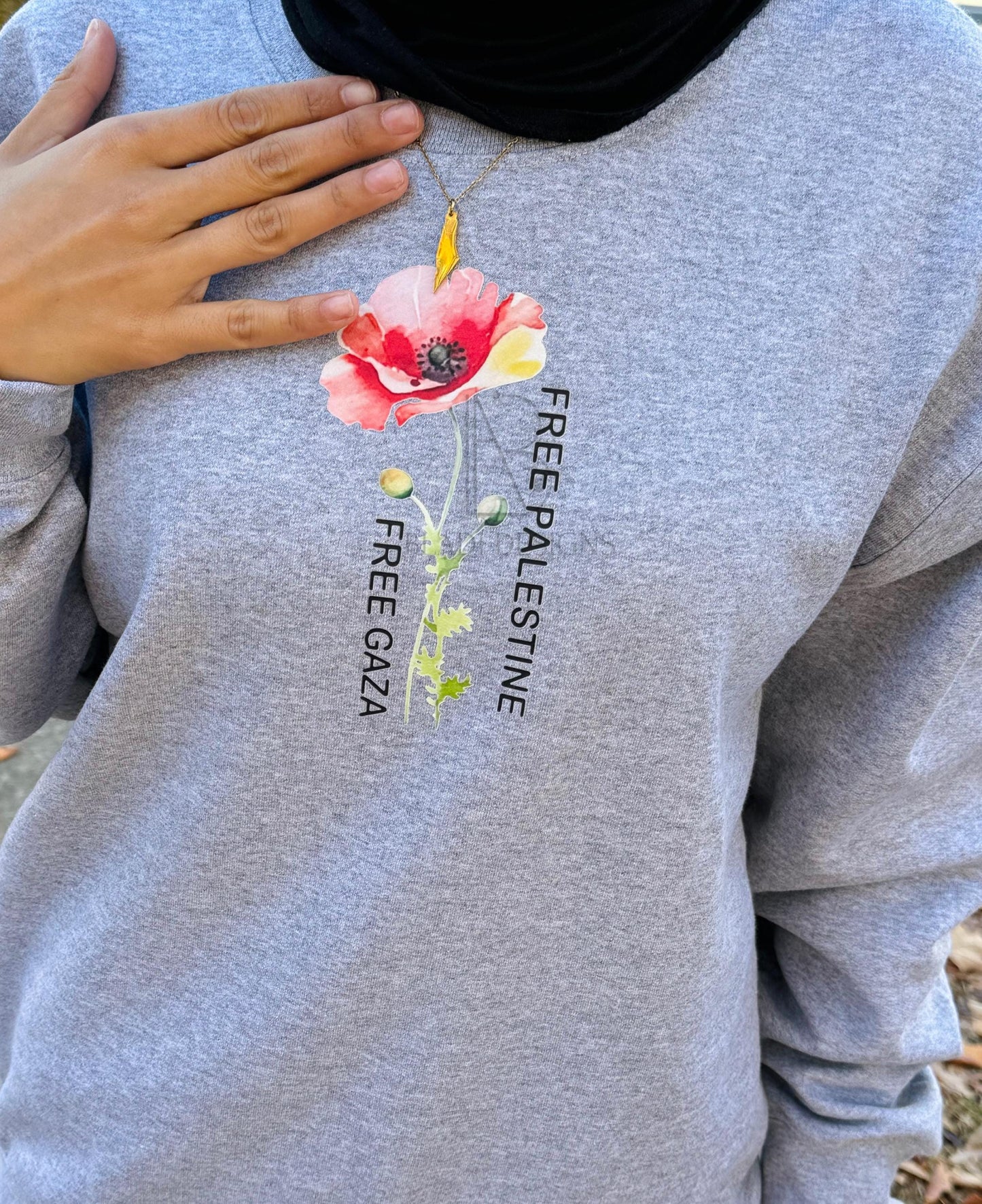 Poppy flower Crewneck Sweatshirt