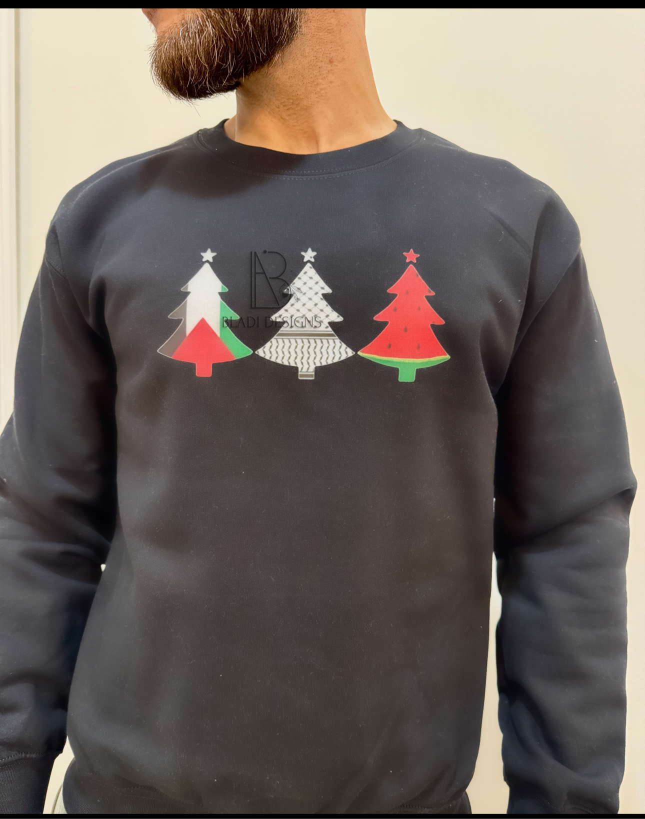 Palestine Christmas Trees Crewneck Sweatshirt
