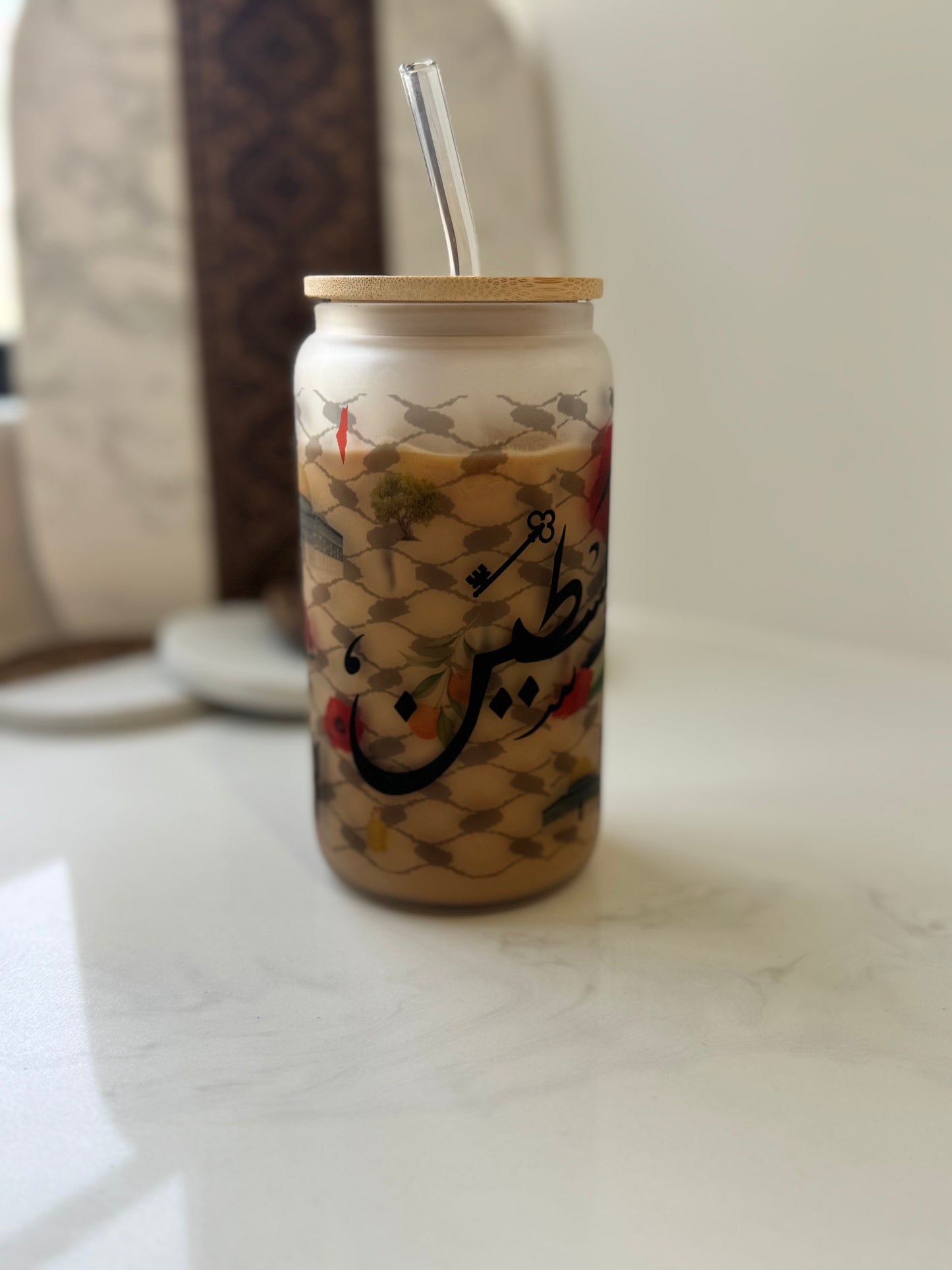 Palestine symbols Iced Libby Cup