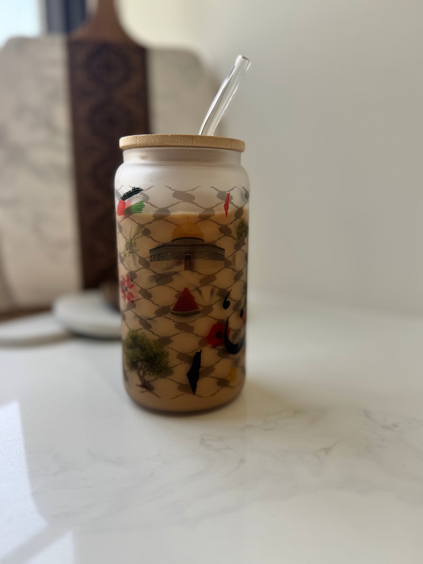 Palestine symbols Iced Libby Cup