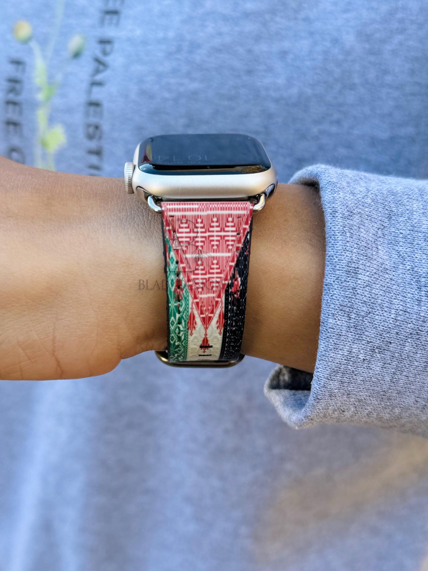 Palestine Tatreez Flag  Apple/ Samsung Watch Band