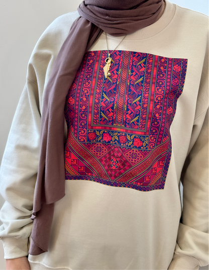 Sitti’s Red Chest Thobe Tatreez Hoodie
