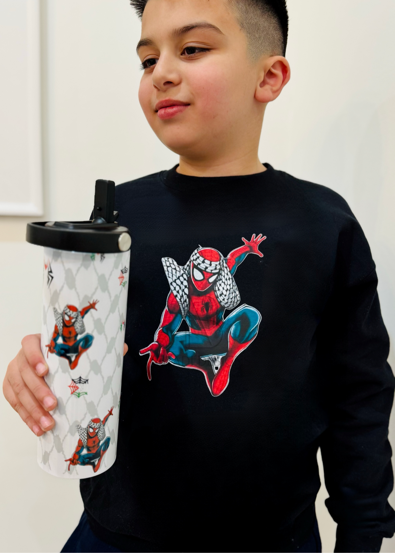 Spiderman Palestine Kids Tumbler