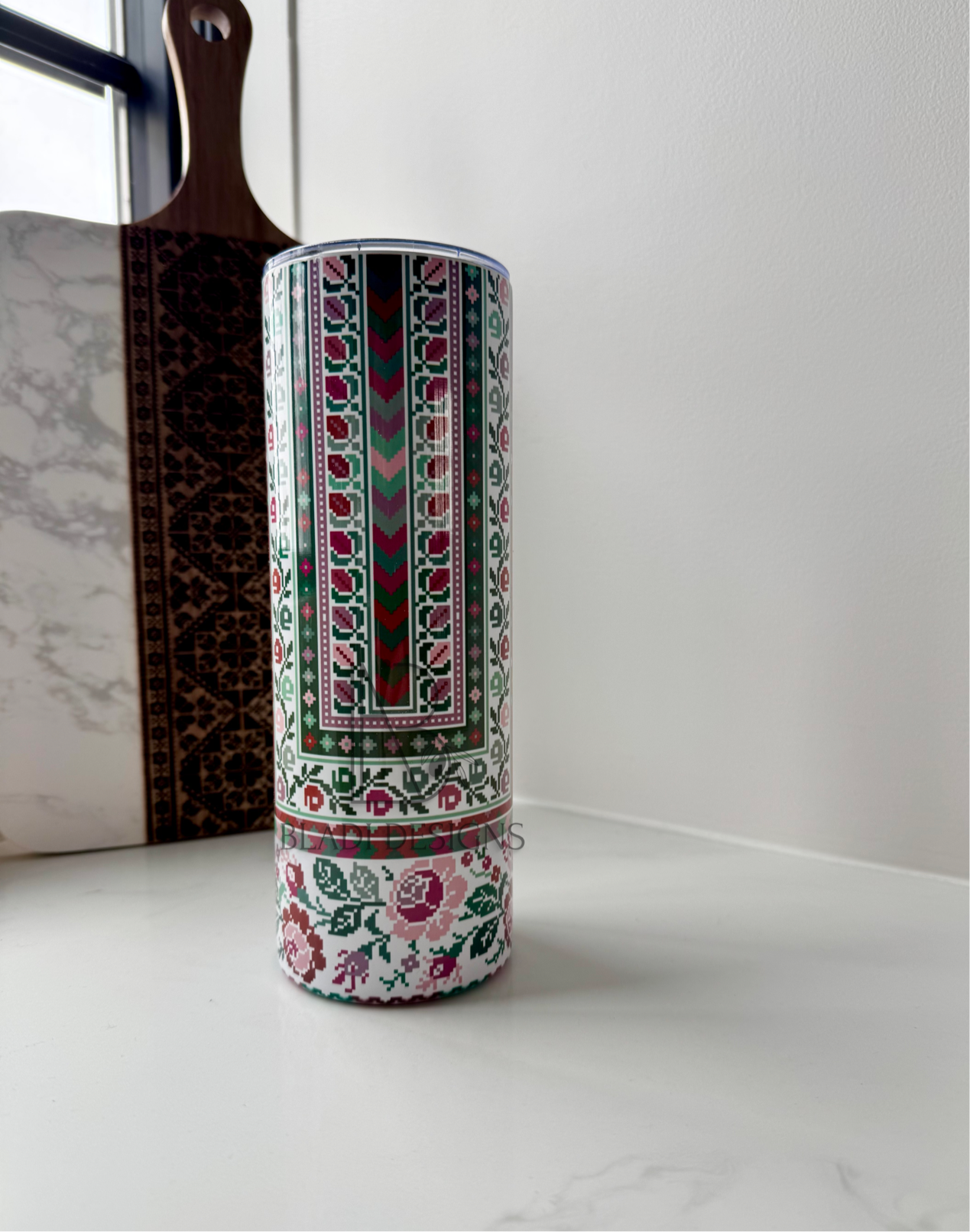 Sitti's Purple/Green Tatreez Thob Tumbler