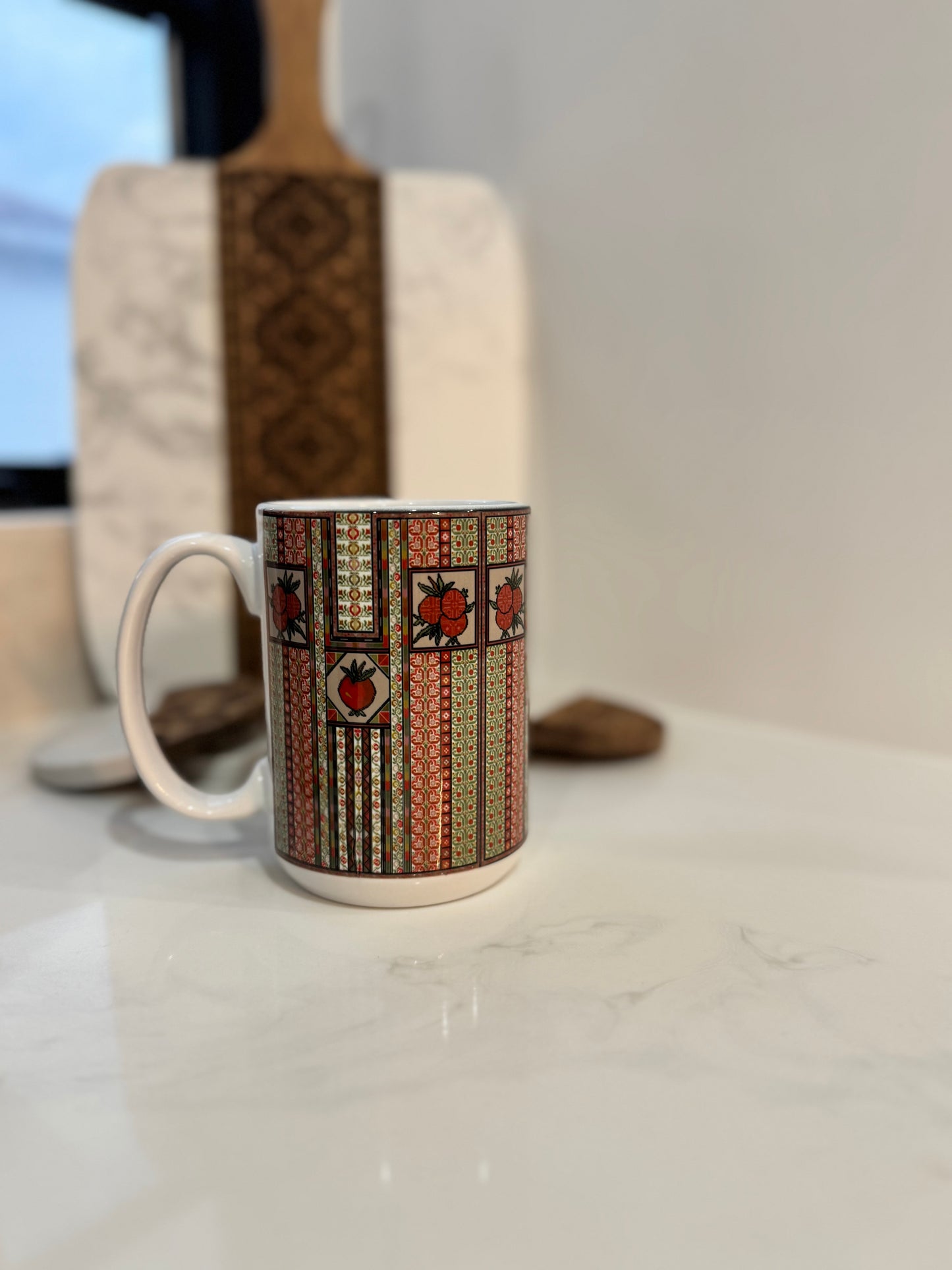 Sitti's Romana( pomegranate ) Tatreez Qabba Mug