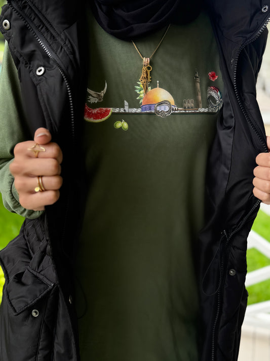 Palestine Skyline Hoodie