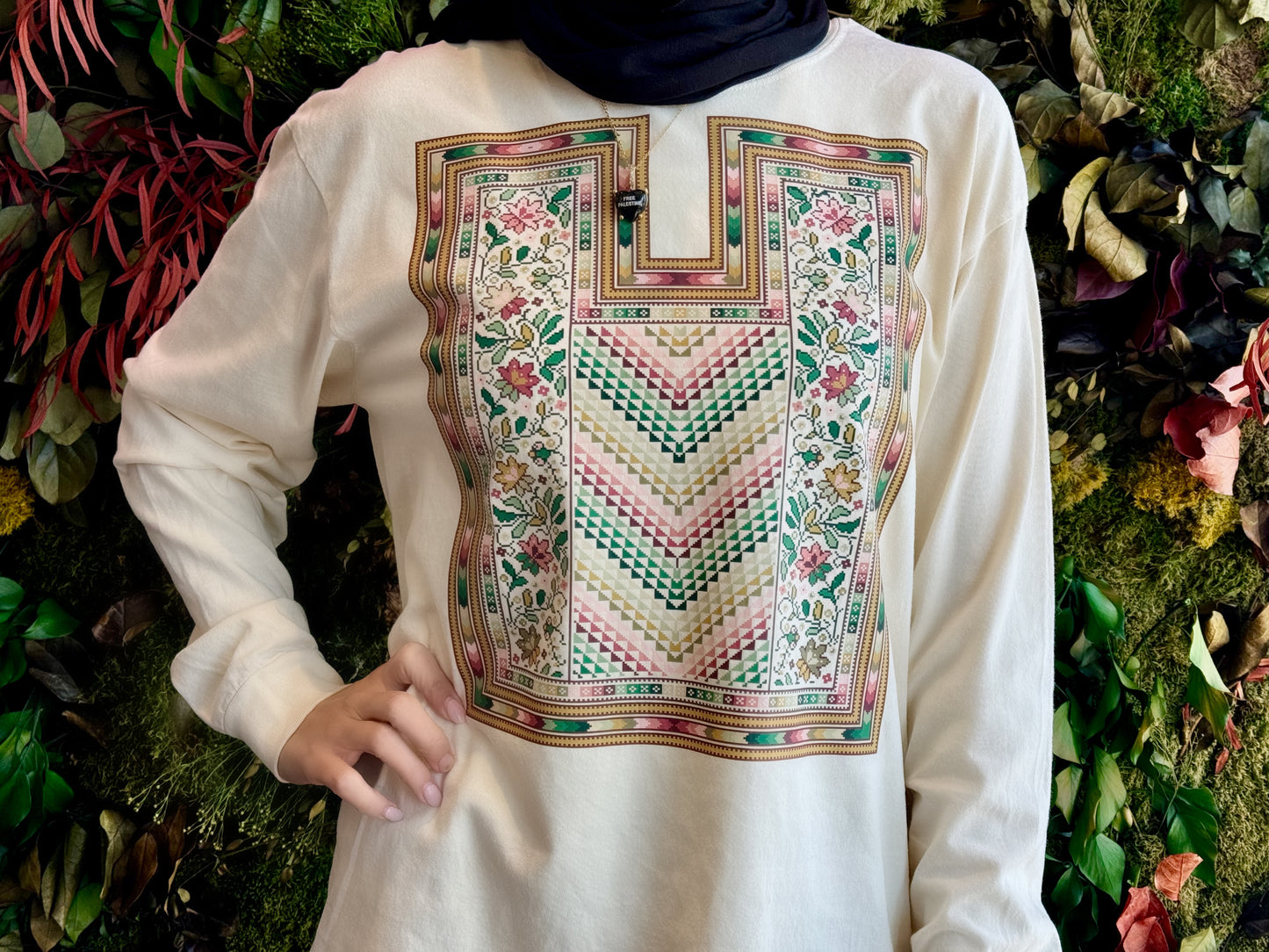 Sitti's Brown Tatreez Qabba Hoodie