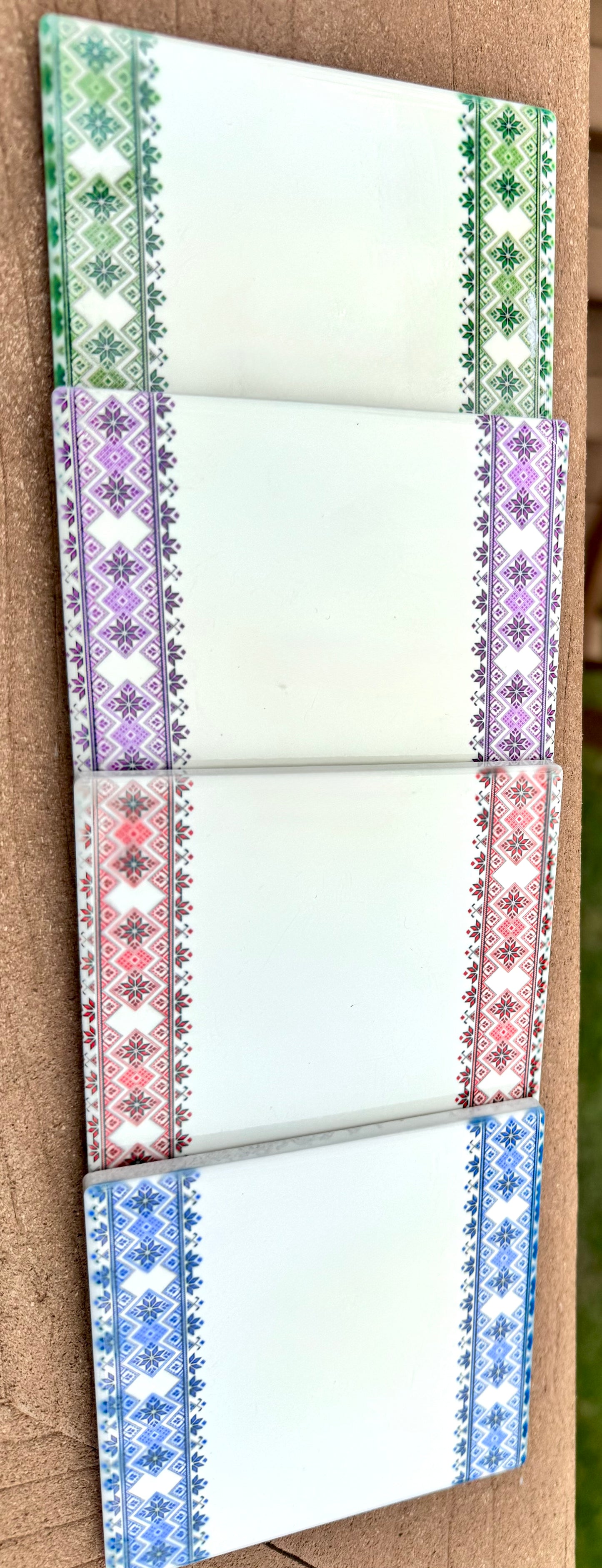 Tatreez Coasters Set (matching stackable cups)