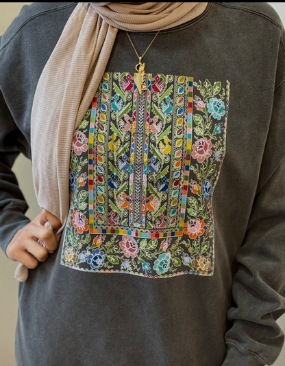Sitti's Colorful Thob Tatreez Chest Hoodie