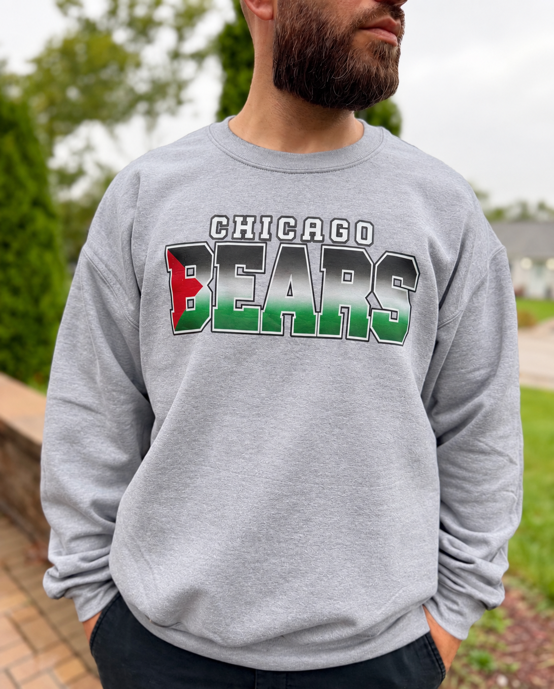 Chicago Bears Ombre Crewneck Sweatshirt