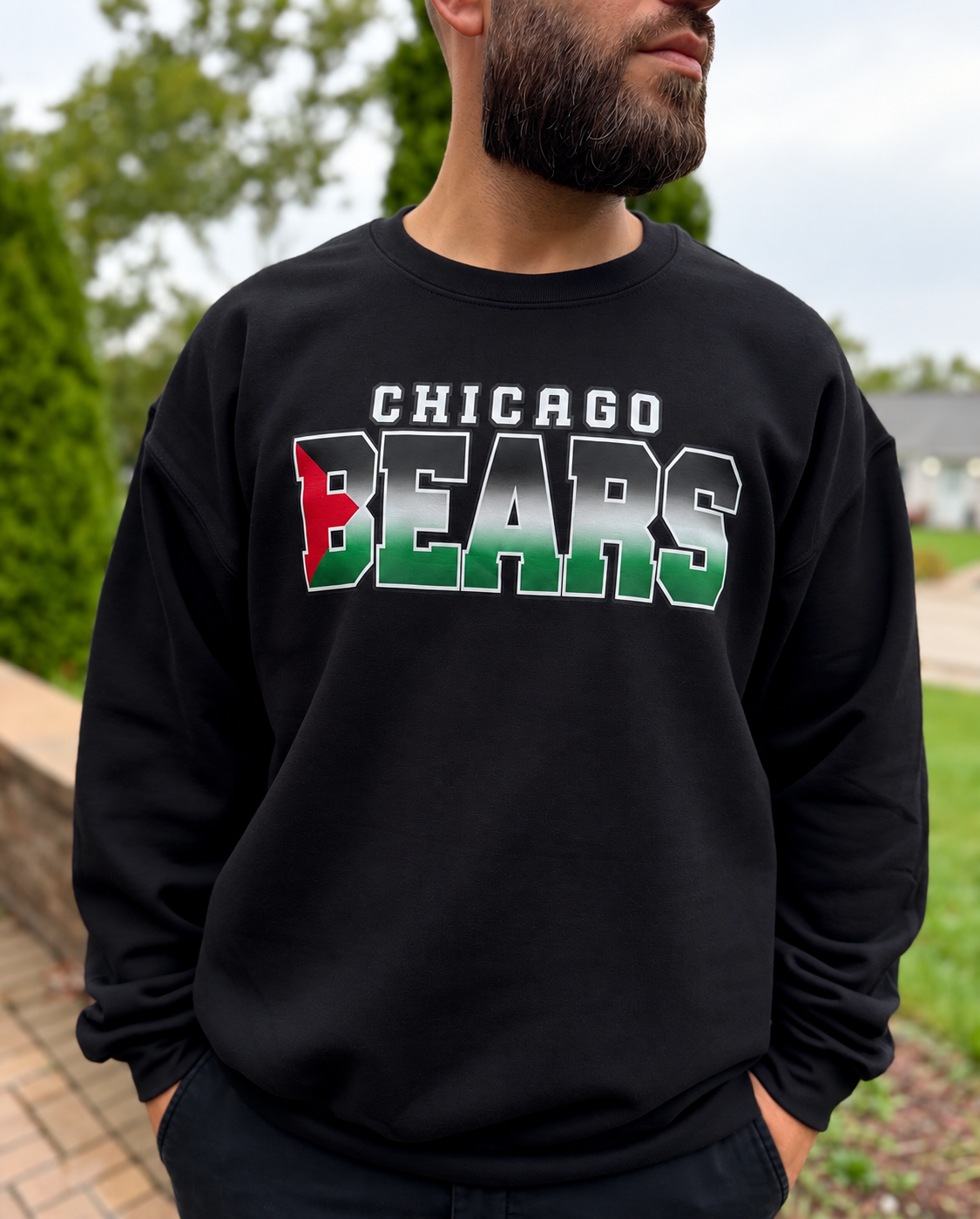 Chicago Bears Ombre Crewneck Sweatshirt