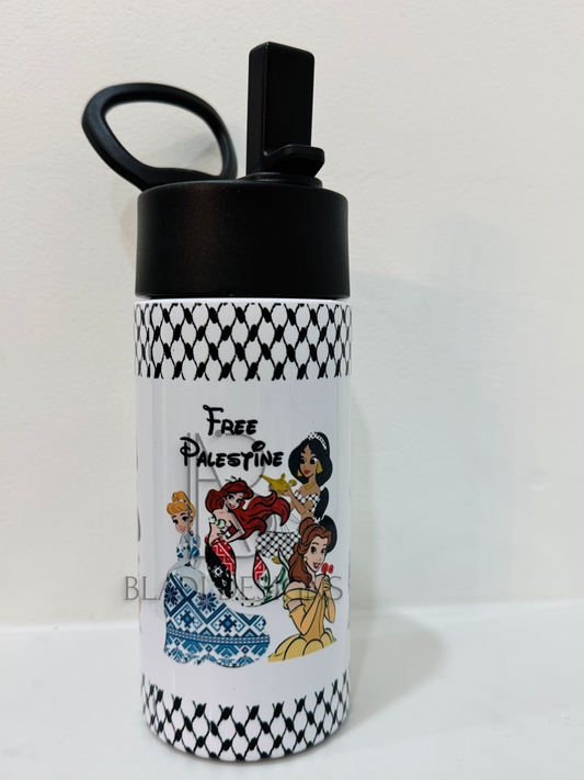 Disney Princesses Free Palestine Kids Tumbler