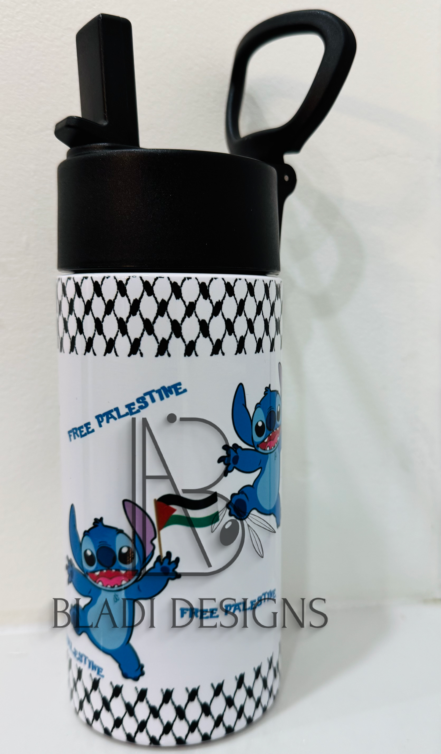 Stitch Free Palestine Kids Tumbler