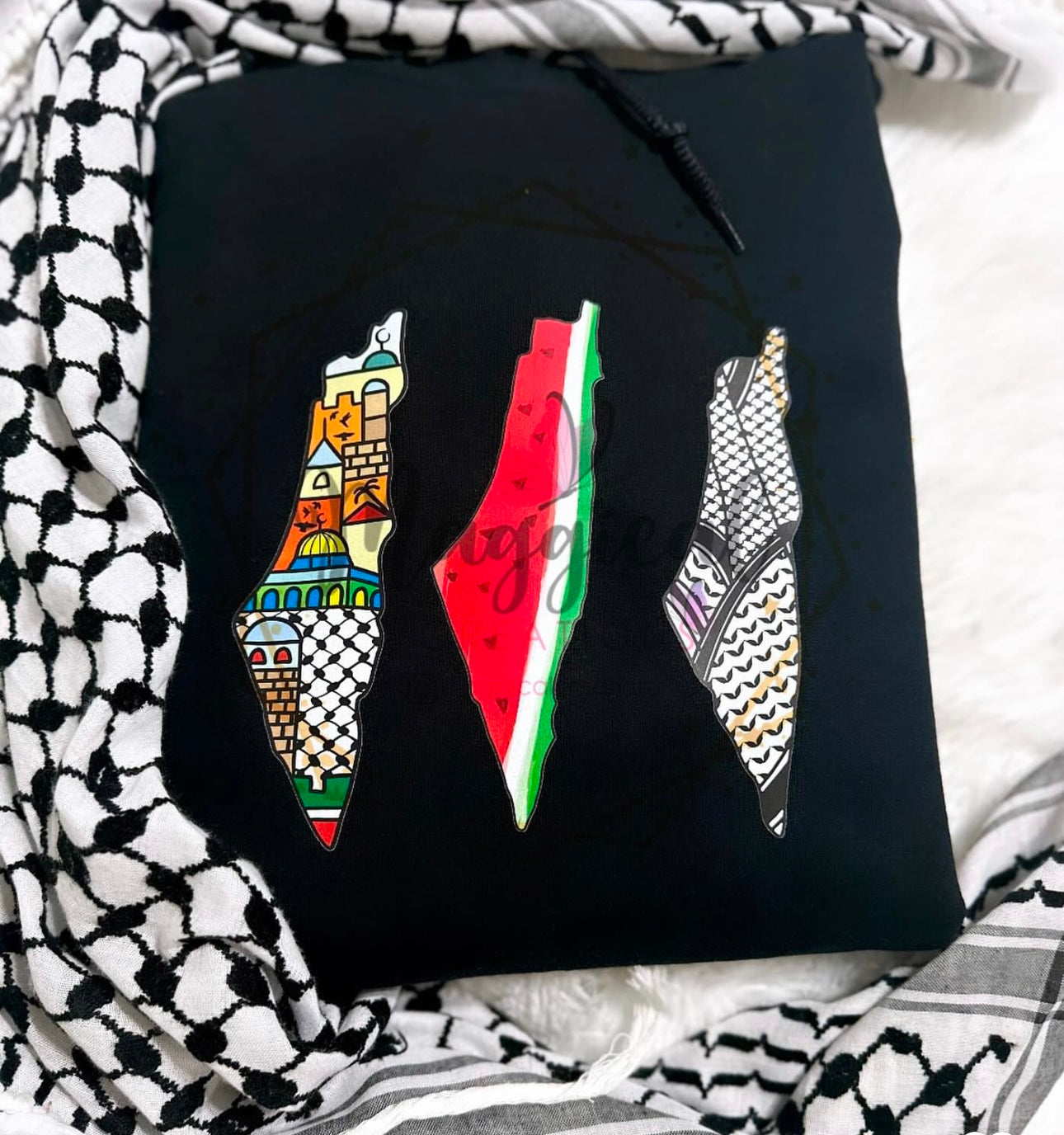 Palestine Maps Crewneck Sweatshirt
