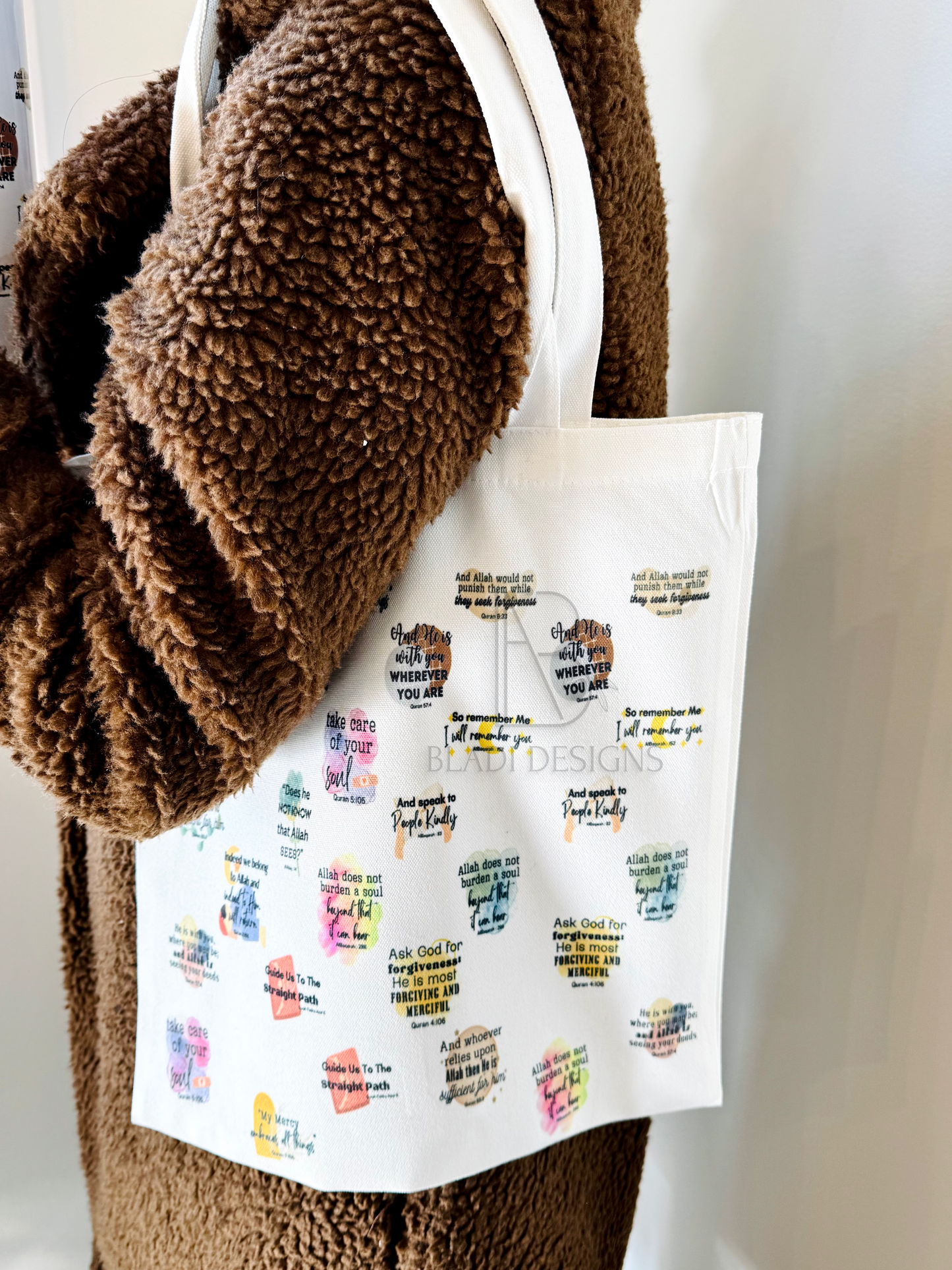 Islamic Surah Reminders Canvas Tote Bag