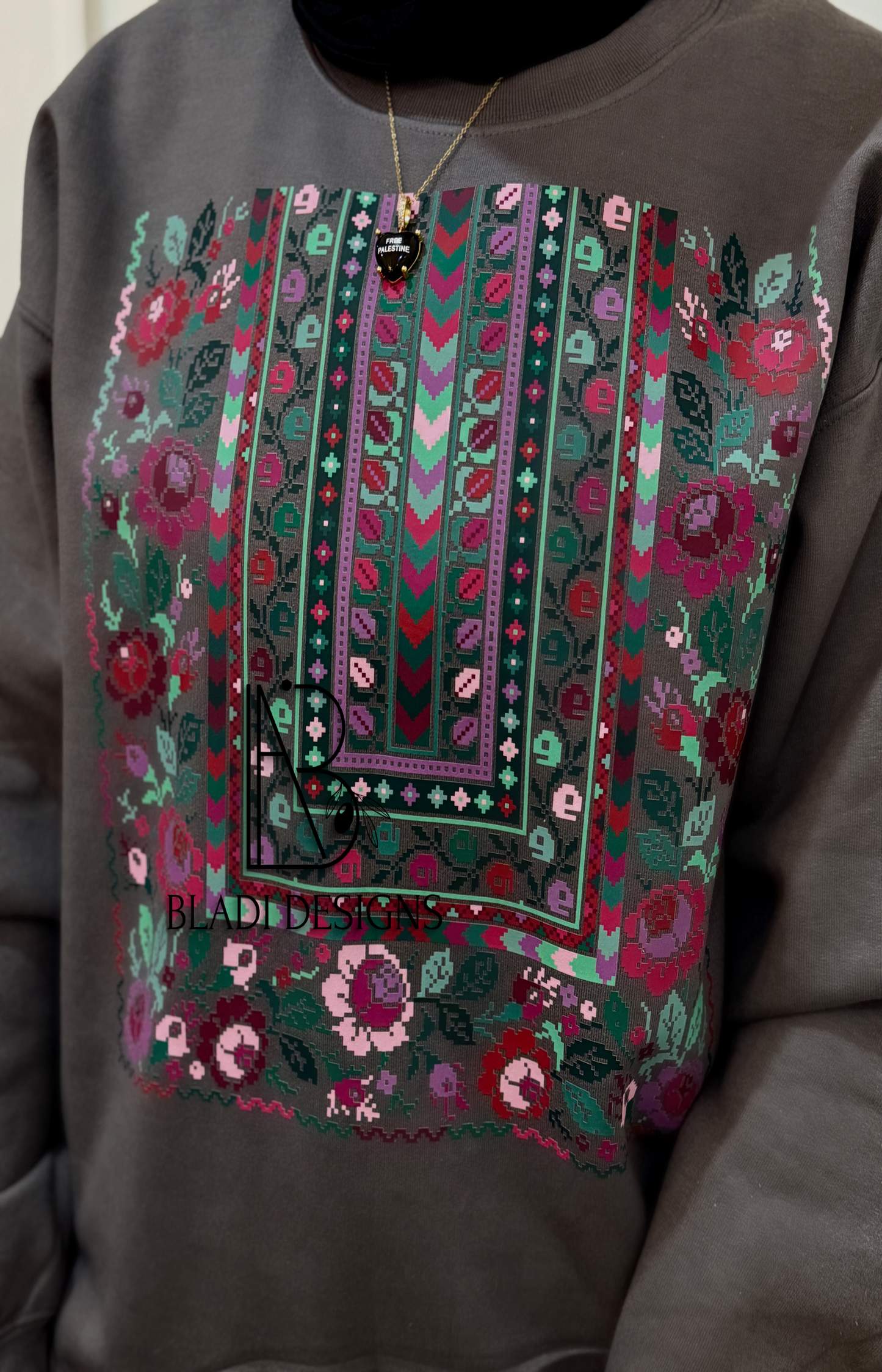 Sitti's Shades of Purple/Green Tatreez Hoodie