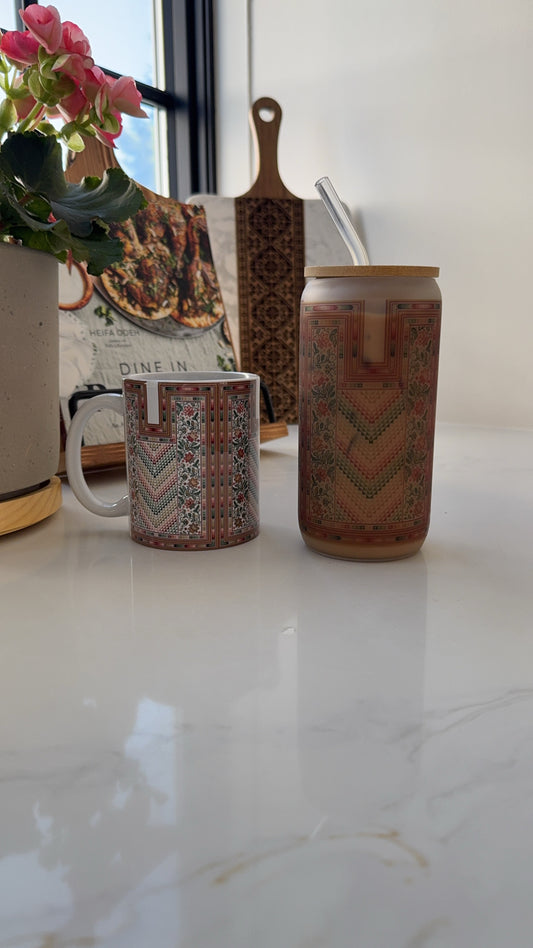 Sitti's Brown Tatreez Qabba Iced Coffee Libby Cup