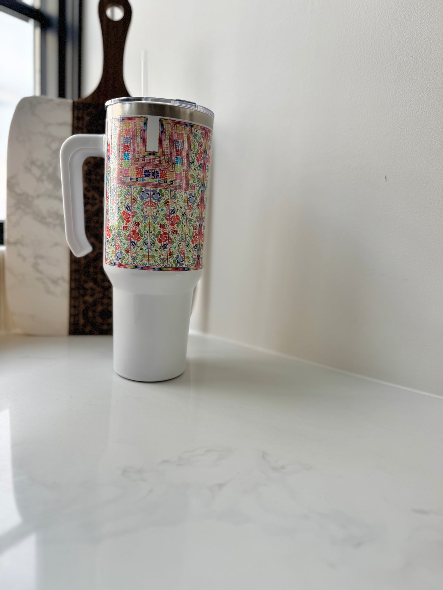 Sitti's Garden thob Tatreez 40oz Tumbler