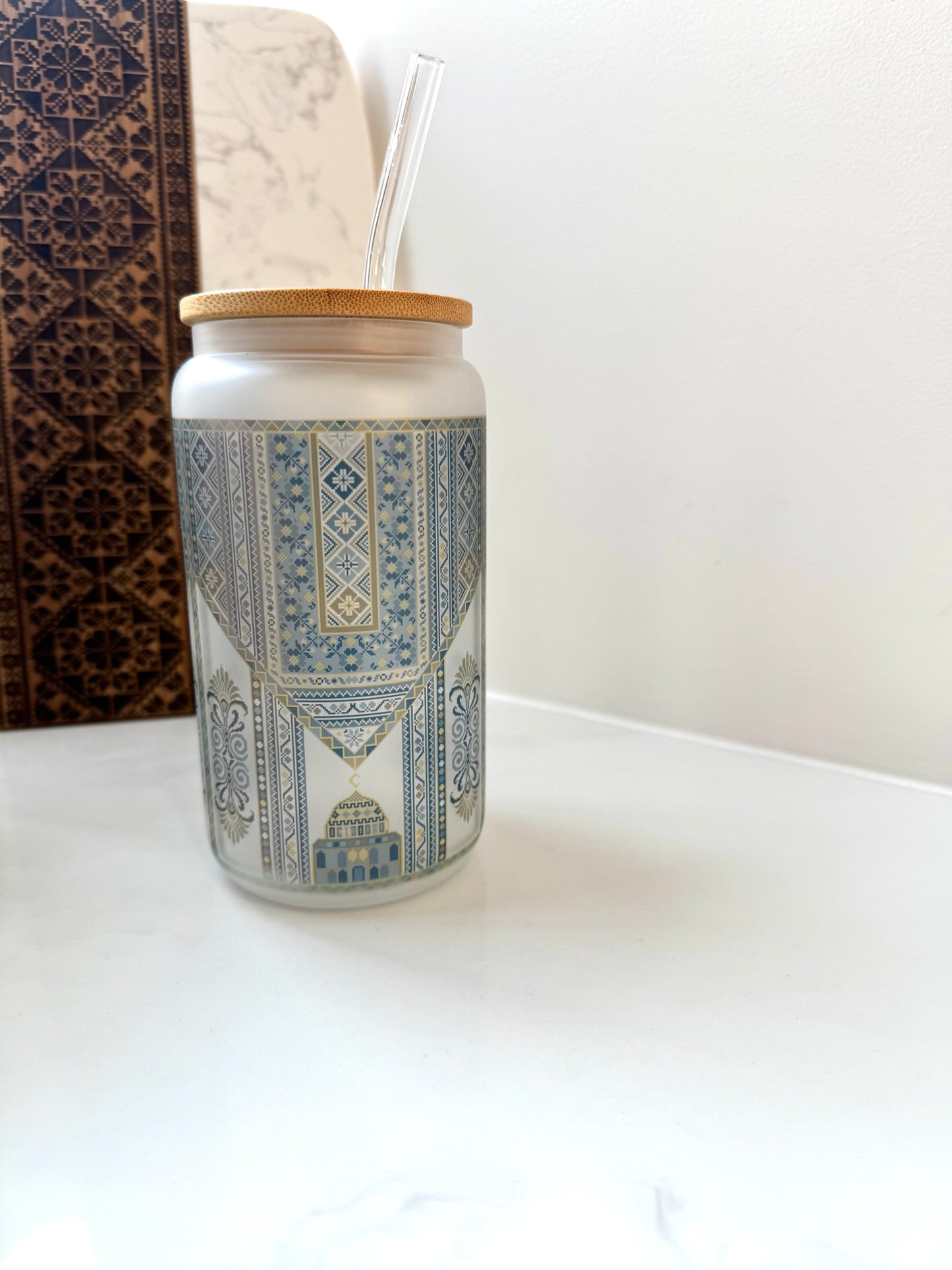 Sitti's Aqsa Thob Tatreez Qabba Iced Coffee Libby Cup