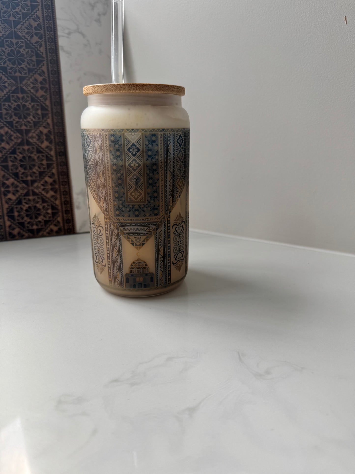 Sitti's Aqsa Thob Tatreez Qabba Iced Coffee Libby Cup