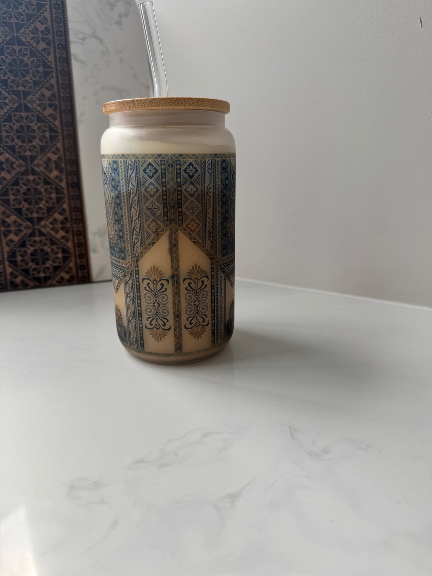 Sitti's Aqsa Thob Tatreez Qabba Iced Coffee Libby Cup