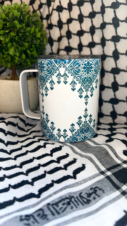 Palestine Tatreez Travel Tumbler