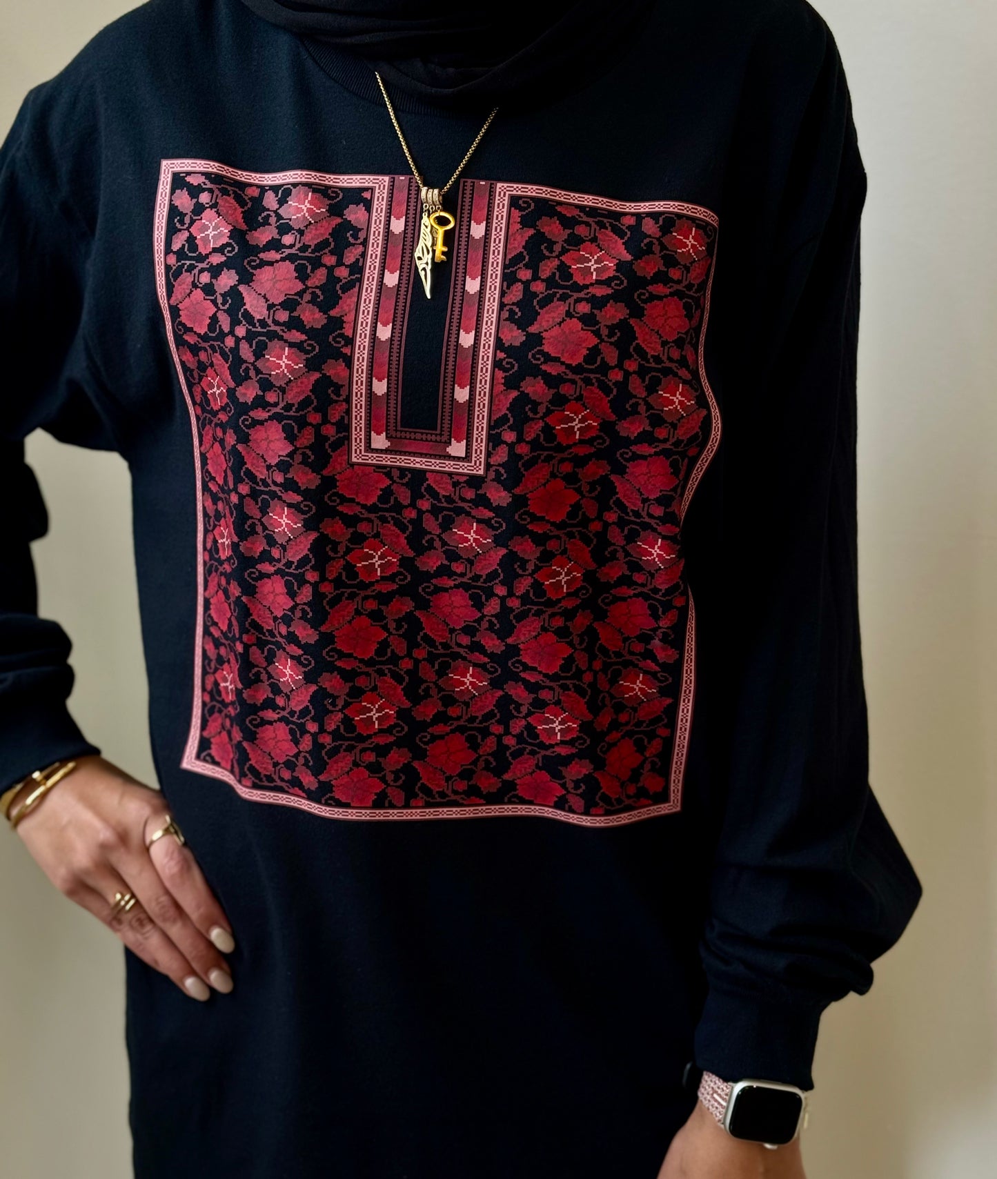 Sitti's Red Poppy Tatreez Qabba Hoodie