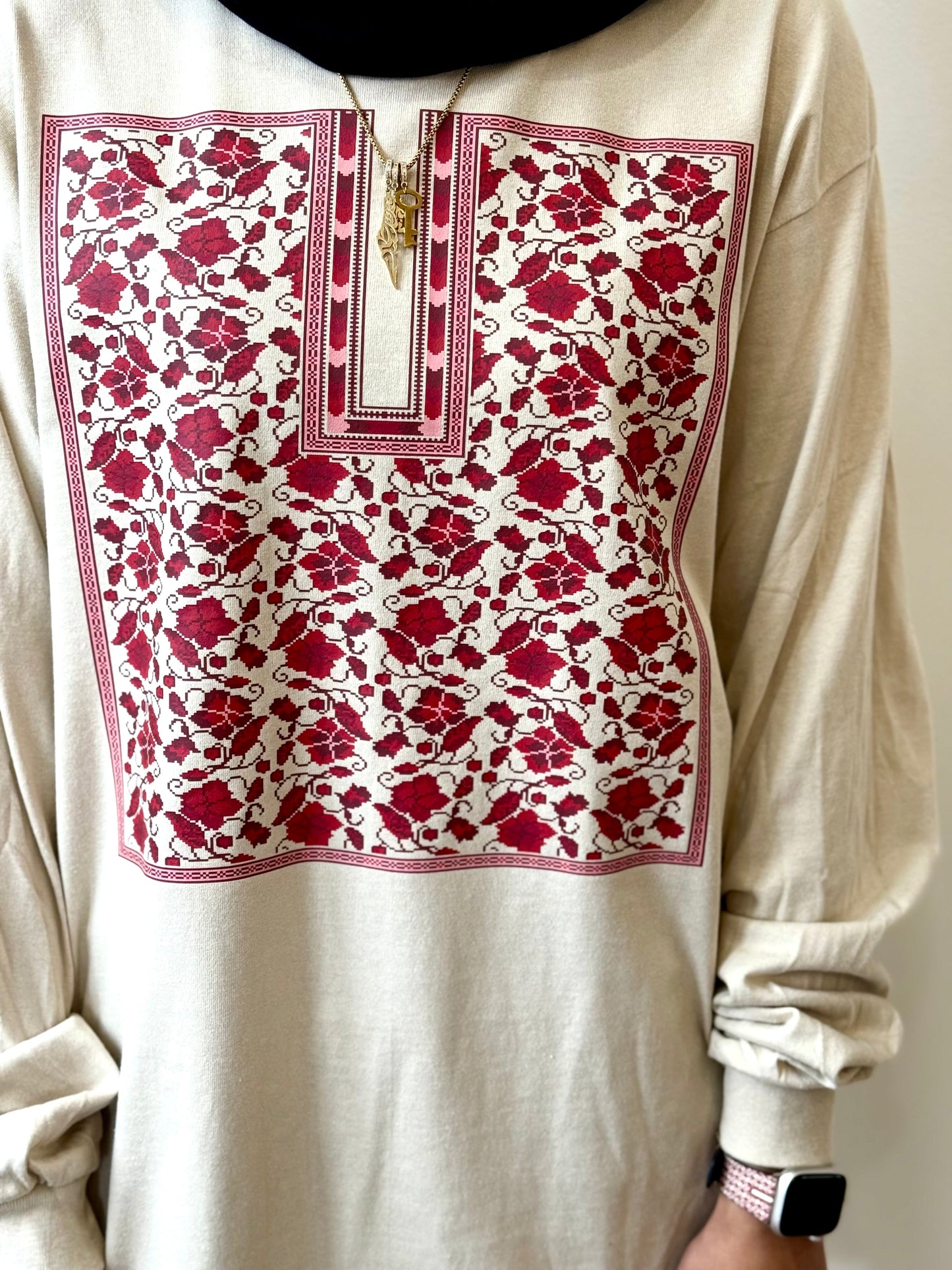 Sitti's Red Poppy Tatreez Qabba Sweatshirt