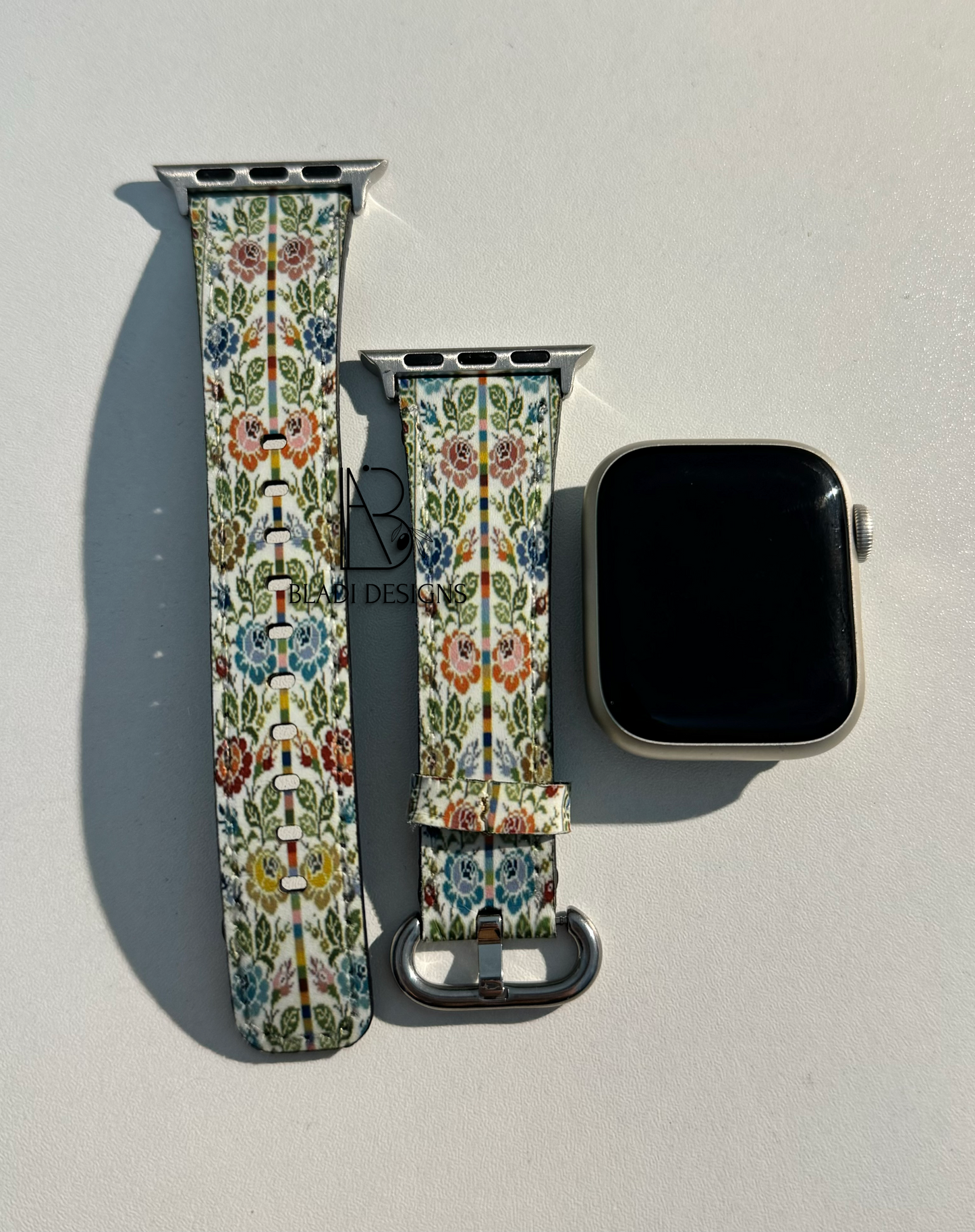 Floral tatreez thob watch band