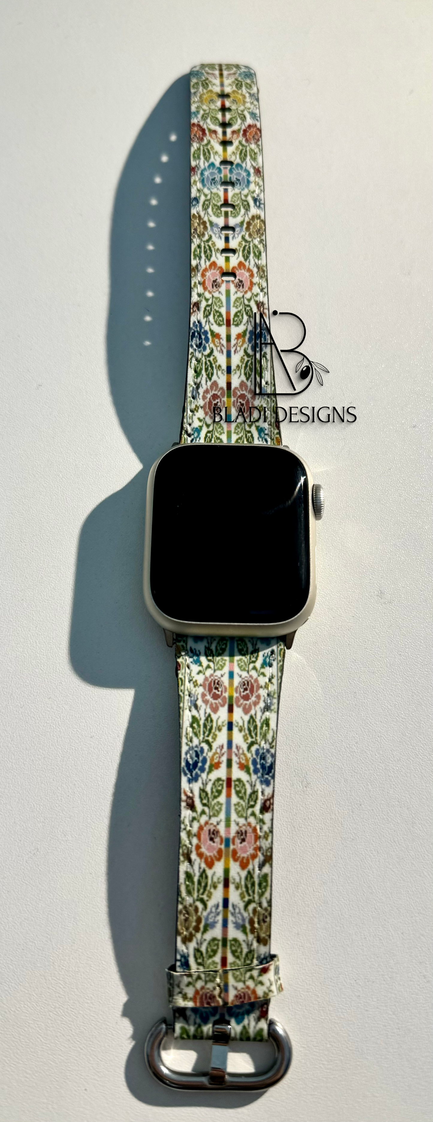 Floral tatreez thob watch band