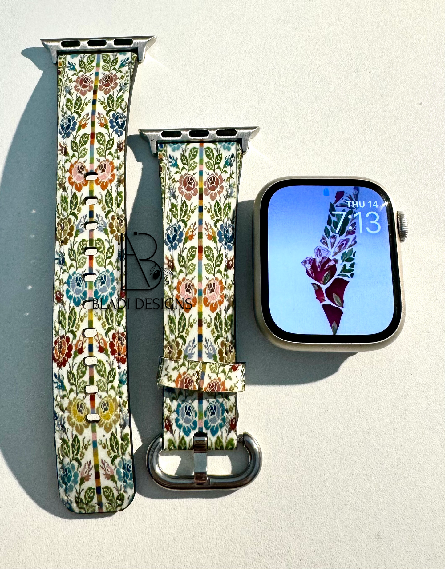 Floral tatreez thob watch band